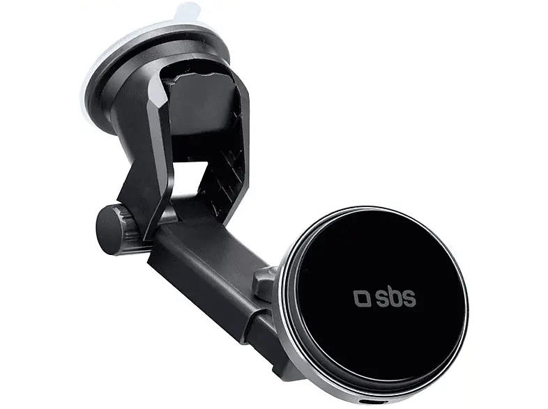 SBS 45248 MagCharge Autohalterung mit Saugnapf und Teleskoparm, 15W, kompatibel MagSafe