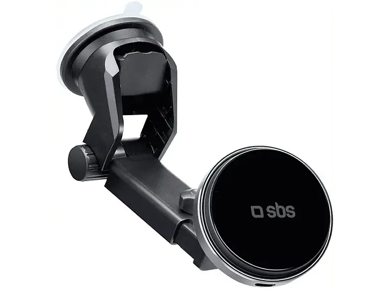 SBS 45248 MagCharge Autohalterung mit Saugnapf und Teleskoparm, 15W, kompatibel MagSafe