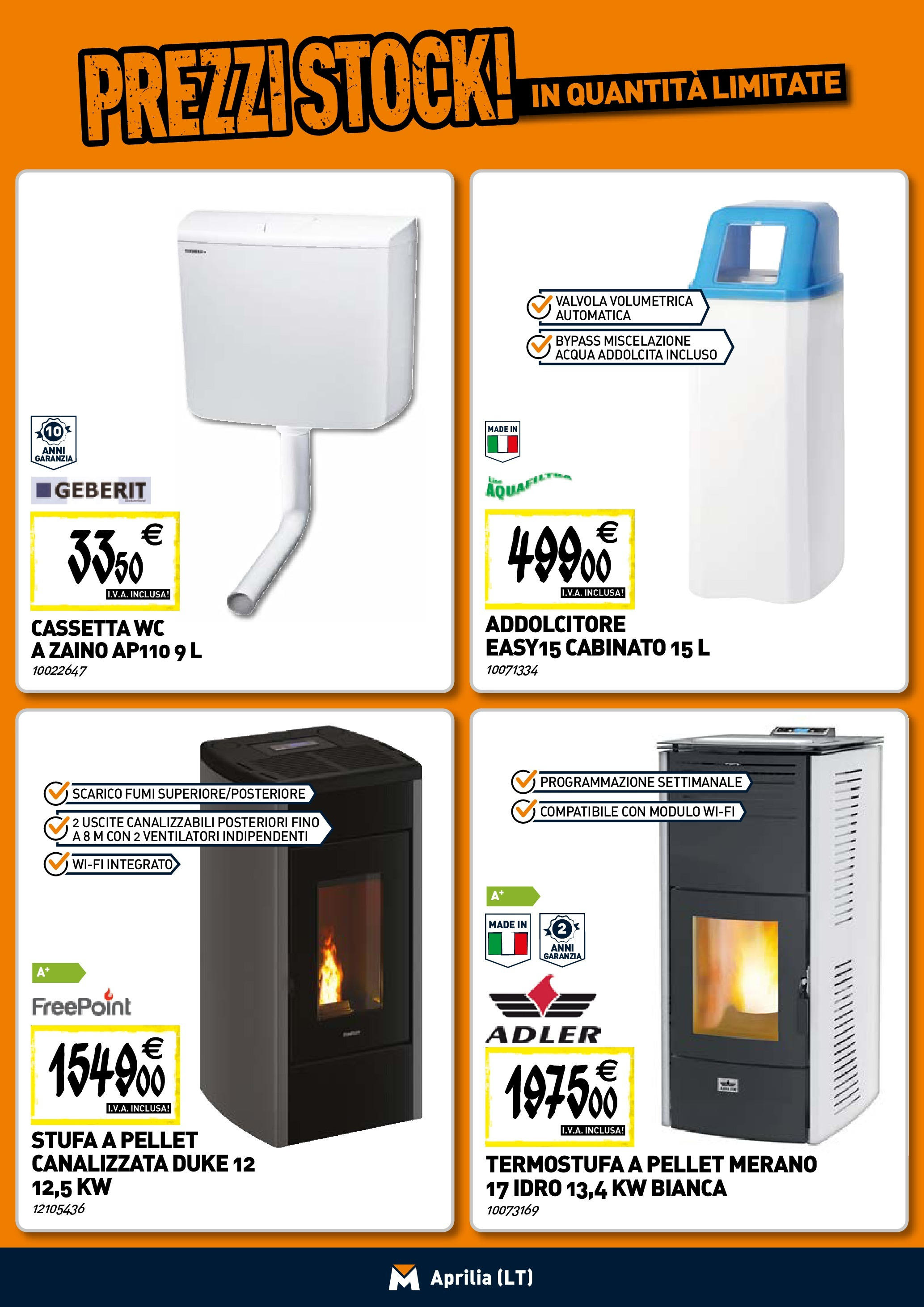 Nuovo TECNOMAT - Straordinari prezzi stock! dal 30/07/2025 > offerte anteprima 🛍️ | Pagina: 6 | Prodotti: Stufa a pellet, Acqua, Zaino, WC