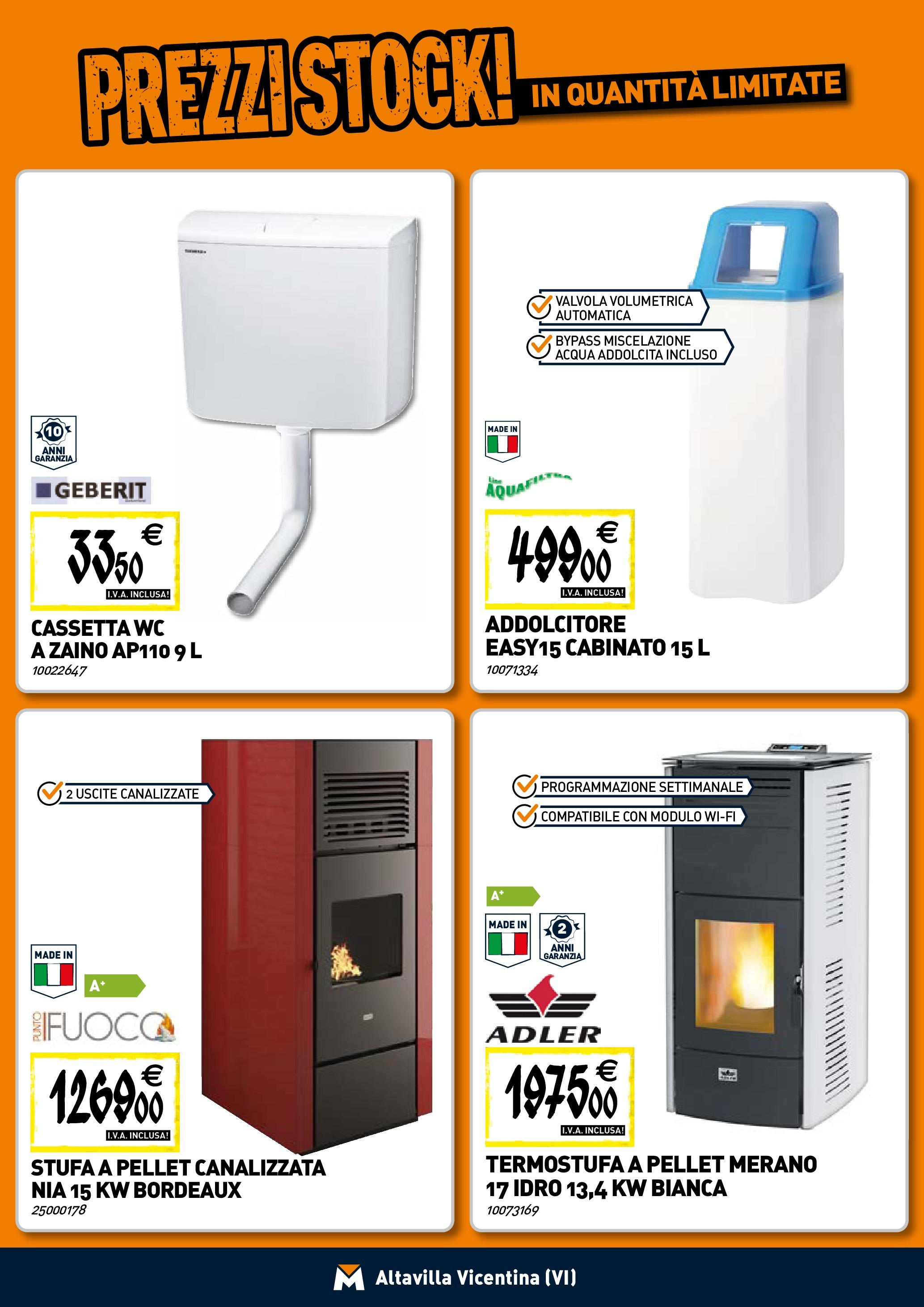 TECNOMAT - Straordinari prezzi stock! dal 30/07/2025 anteprima > nuovo offerte!β³ | Pagina: 6 | Prodotti: Stufa a pellet, Acqua, Zaino, WC Nuovo TECNOMAT - Straordinari prezzi stock! dal 30/07/2025 > offerte anteprima ποΈ | Pagina: 6 | Prodotti: Stufa a pellet, Acqua, Zaino, WC