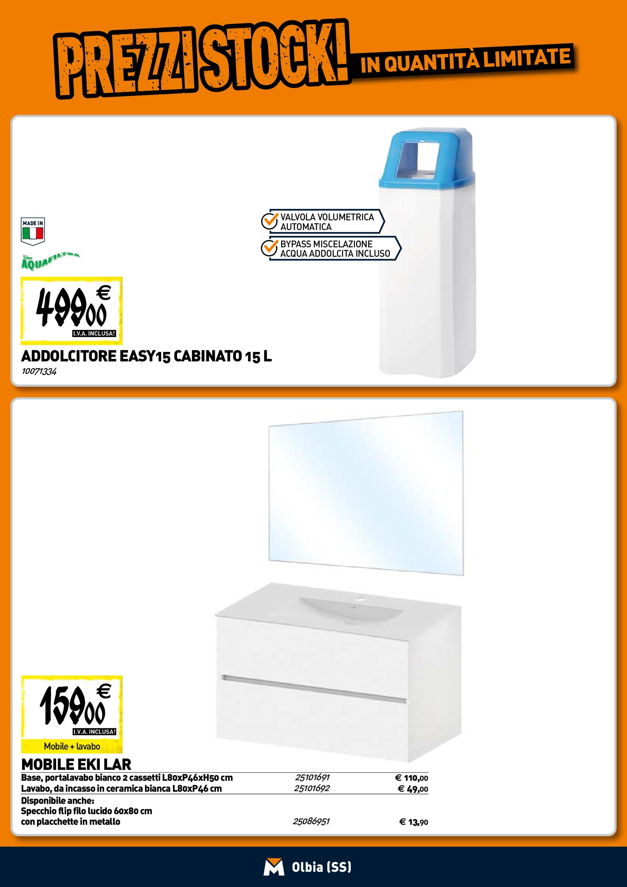 TECNOMAT - Straordinari prezzi stock! dal 30/07/2025 anteprima > nuovo offerte!β³ | Pagina: 7 | Prodotti: Mobile, Acqua, Specchio Nuovo TECNOMAT - Straordinari prezzi stock! dal 30/07/2025 > offerte anteprima ποΈ | Pagina: 7 | Prodotti: Mobile, Acqua, Specchio