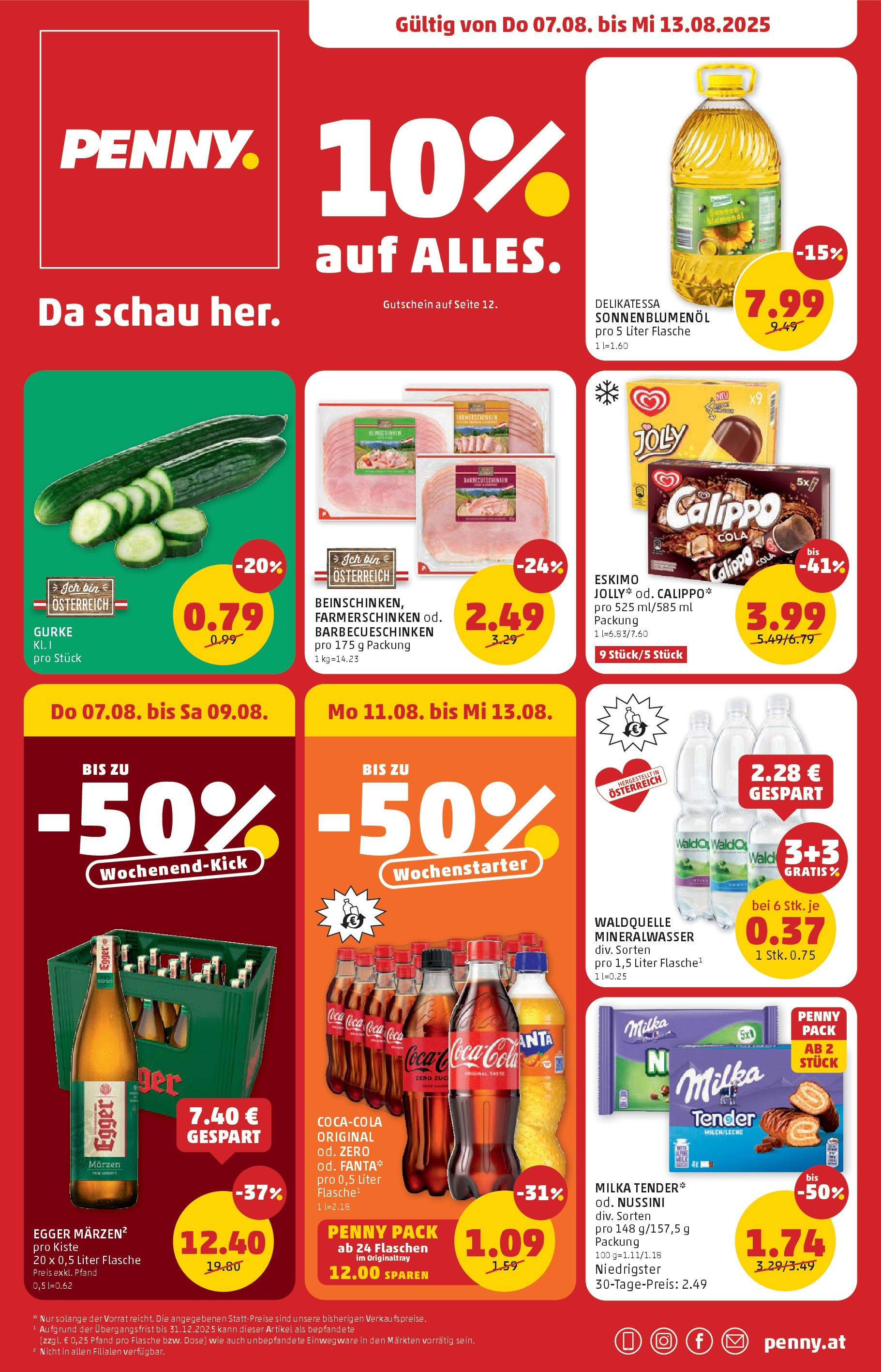 Penny Markt Flugblatt ab (07.08.2025) || Angebote, Prospekt | Seite: 1 Penny Markt Flugblatt ab (07.08.2025) - Angebote, Prospekt | Seite: 1