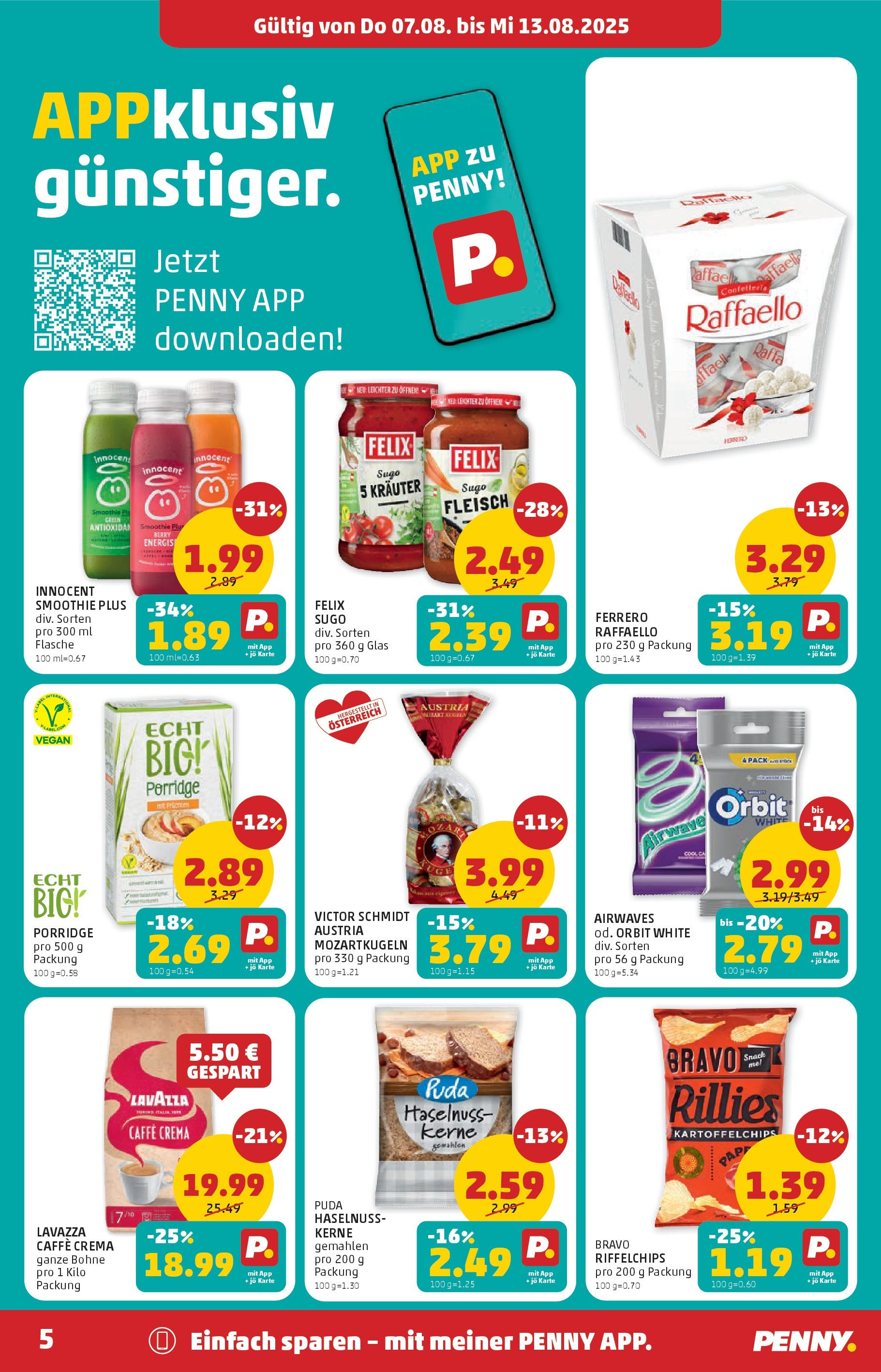 Penny Markt Flugblatt ab (07.08.2025) || Angebote, Prospekt | Seite: 5 Penny Markt Flugblatt ab (07.08.2025) - Angebote, Prospekt | Seite: 5