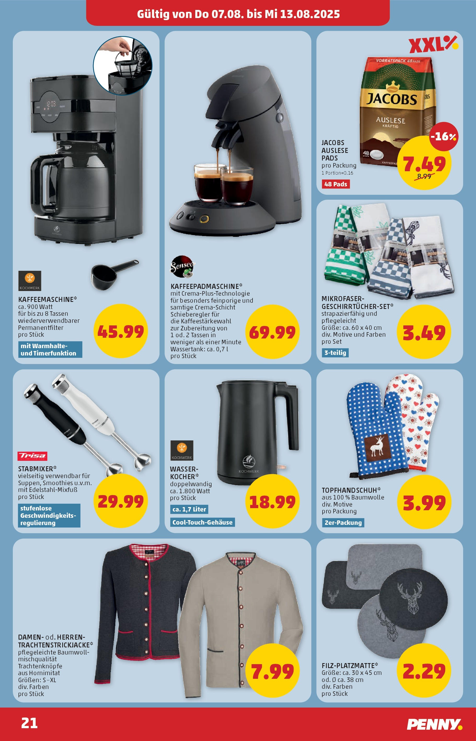 Penny Markt Flugblatt ab (07.08.2025) || Angebote, Prospekt | Seite: 21 | Produkte: Wasser, Kocher Penny Markt Flugblatt ab (07.08.2025) - Angebote, Prospekt | Seite: 21 | Produkte: Wasser, Kocher