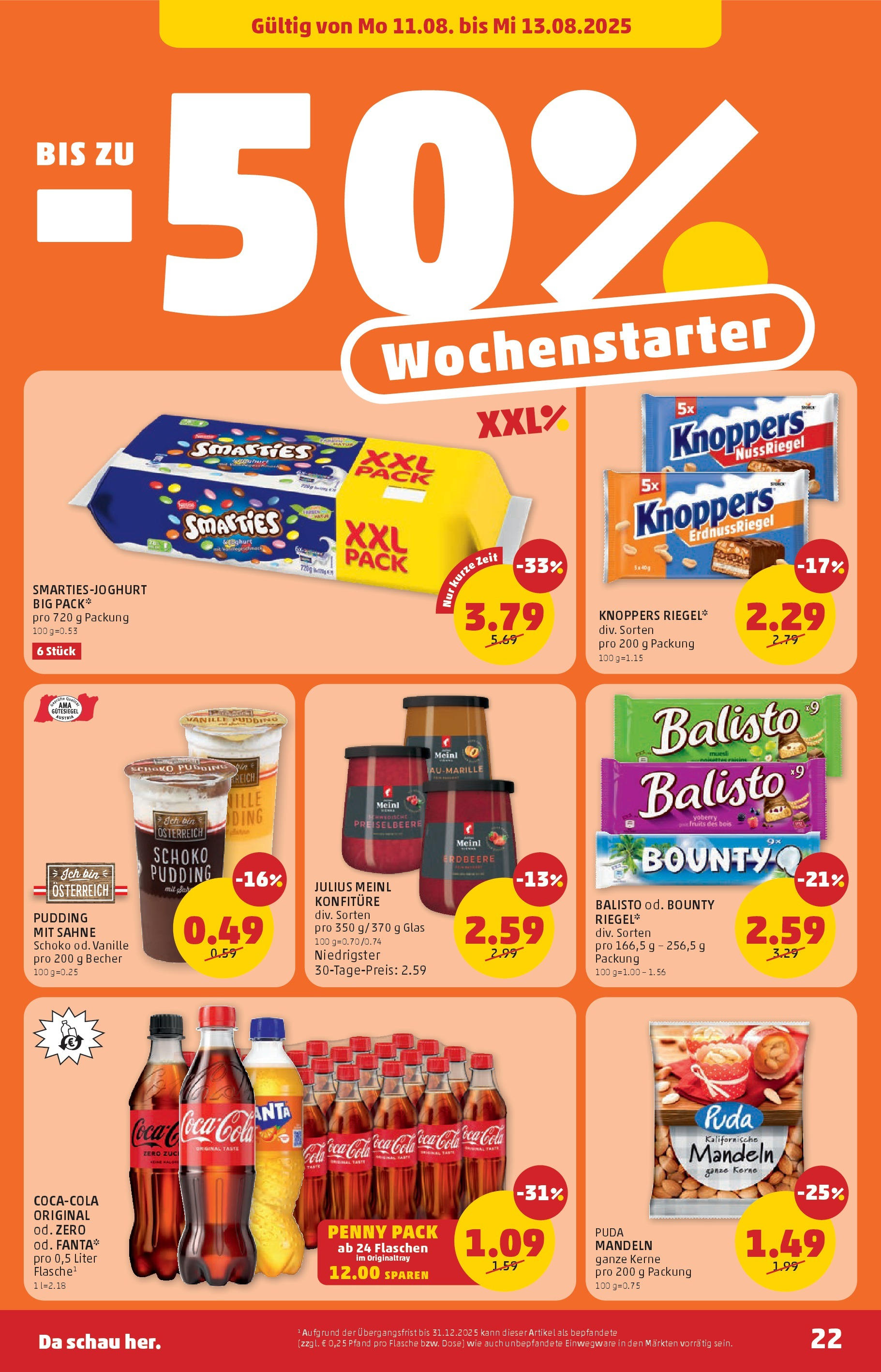 Penny Markt Flugblatt ab (07.08.2025) || Angebote, Prospekt | Seite: 22 | Produkte: Sahne Penny Markt Flugblatt ab (07.08.2025) - Angebote, Prospekt | Seite: 22 | Produkte: Sahne