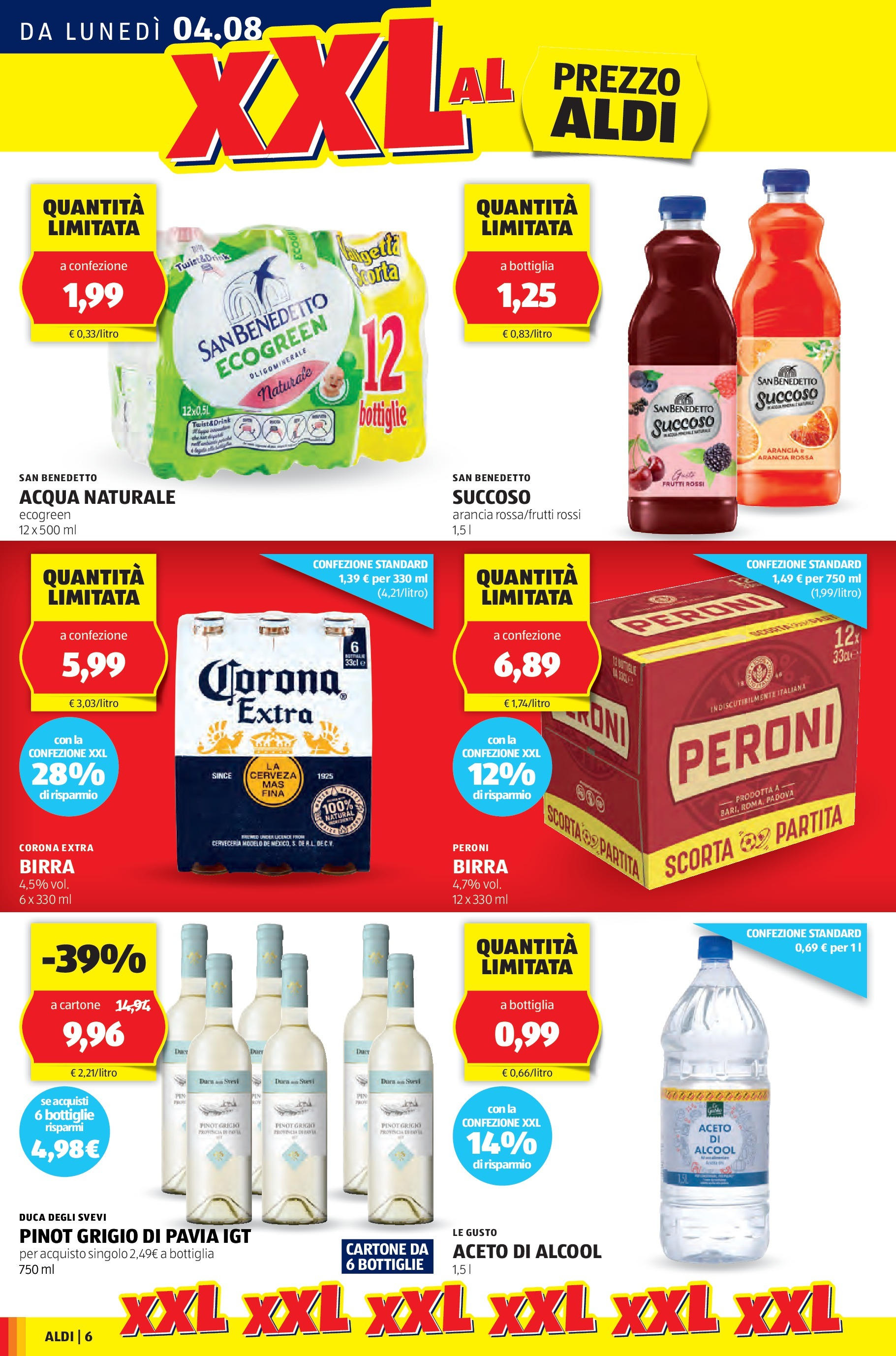 Nuovo Aldi - XXL dal 03/08/2025 > offerte anteprima 🛍️ | Pagina: 6 | Prodotti: Birra, Aceto, Arancia, Bottiglia