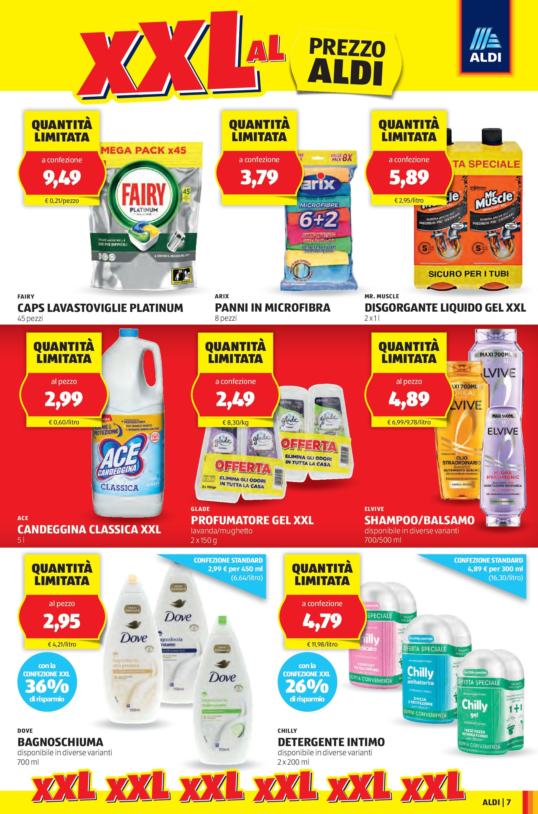 Nuovo Aldi - XXL dal 03/08/2025 > offerte anteprima 🛍️ | Pagina: 7 | Prodotti: Detergente, Intimo, Olio, Lavastoviglie