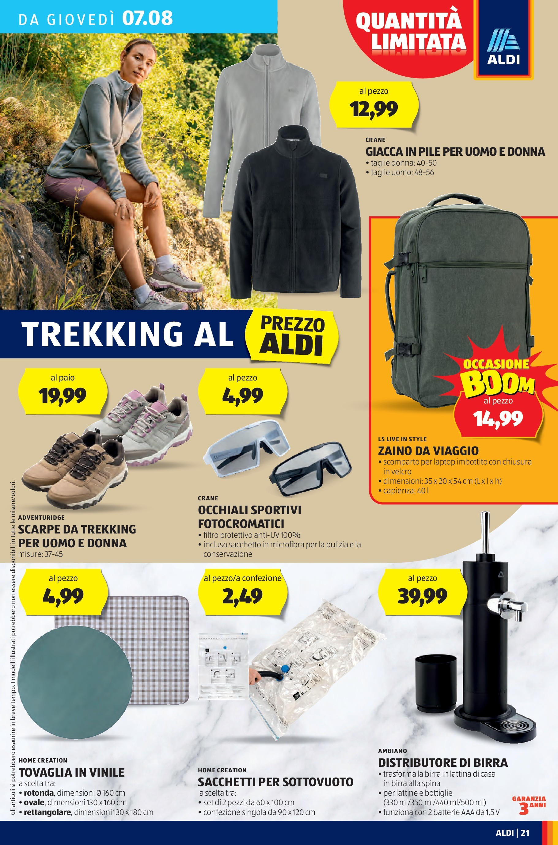 Nuovo Aldi - XXL dal 03/08/2025 > offerte anteprima 🛍️ | Pagina: 21 | Prodotti: Pile, Giacca, Occhiali, Laptop