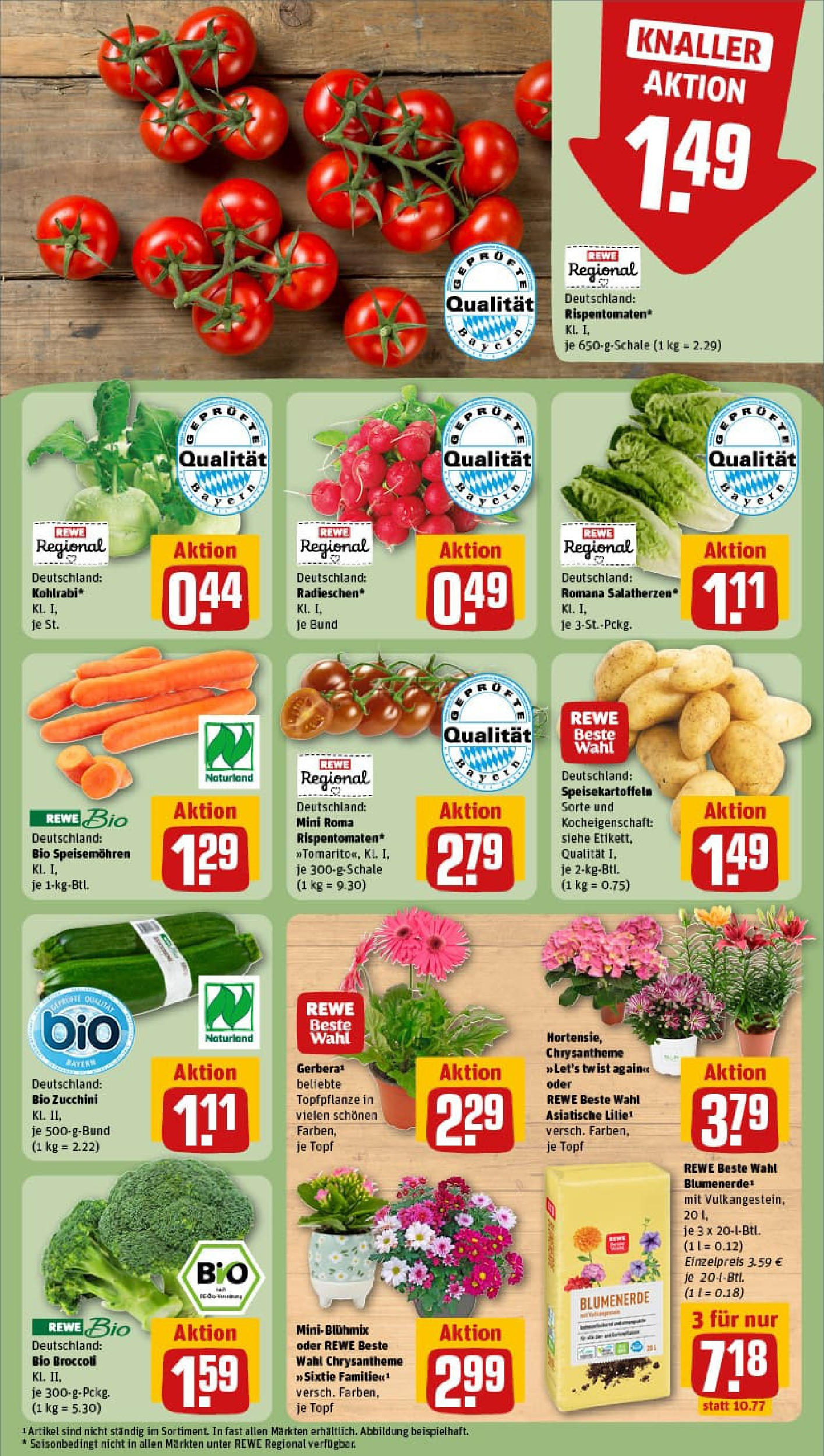 REWE Prospekt ab 03.08.2025 zum Blättern » Angebote | Seite: 7 | Produkte: Kohlrabi, Blumenerde, Zucchini REWE Prospekt ab 03.08.2025 zum Blättern » Angebote | Seite: 7 | Produkte: Kohlrabi, Blumenerde, Zucchini