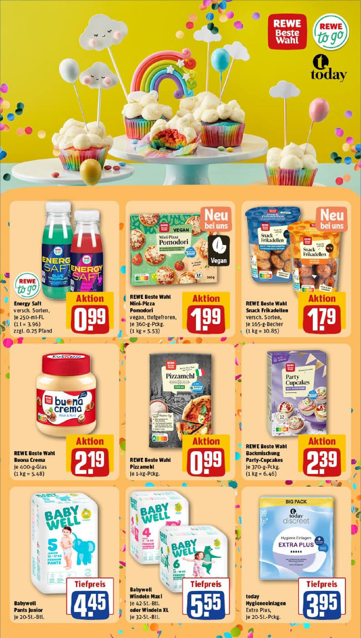REWE Prospekt ab 03.08.2025 zum Blättern » Angebote | Seite: 13 | Produkte: Energy, Pizza, Saft