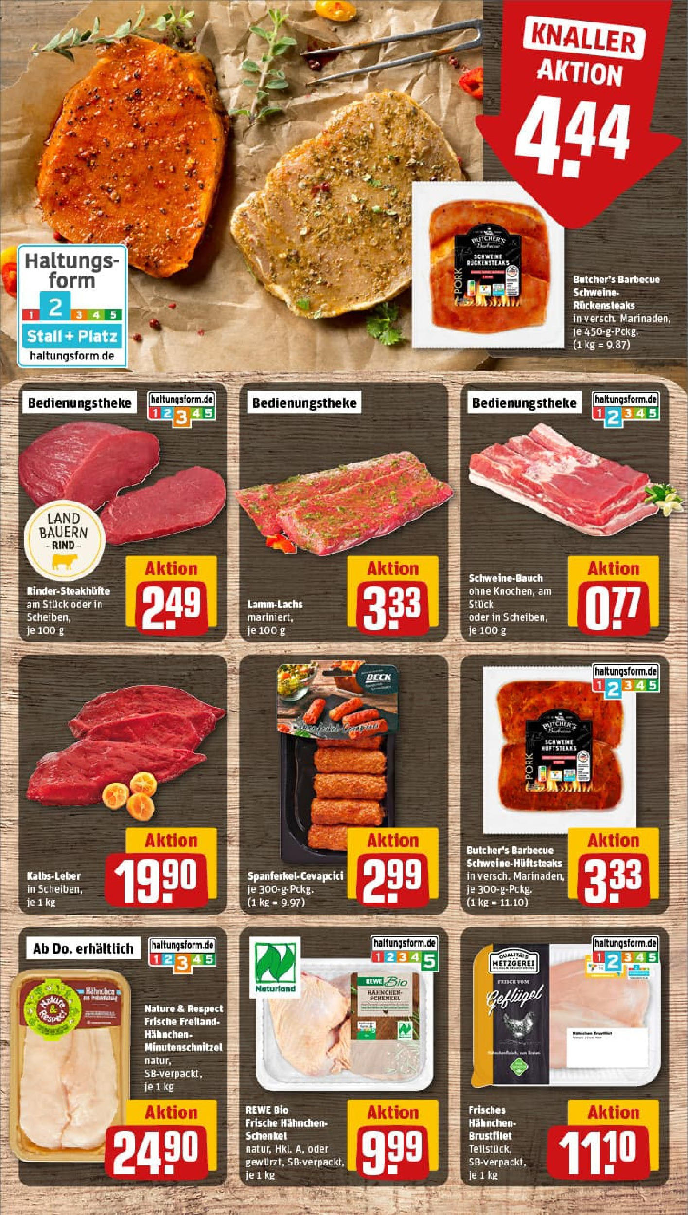 REWE Prospekt ab 03.08.2025 zum Blättern » Angebote | Seite: 8 | Produkte: Hahnchen, Schweinebauch, Kalbsleber REWE Prospekt ab 03.08.2025 zum Blättern » Angebote | Seite: 8 | Produkte: Hahnchen, Schweinebauch, Kalbsleber