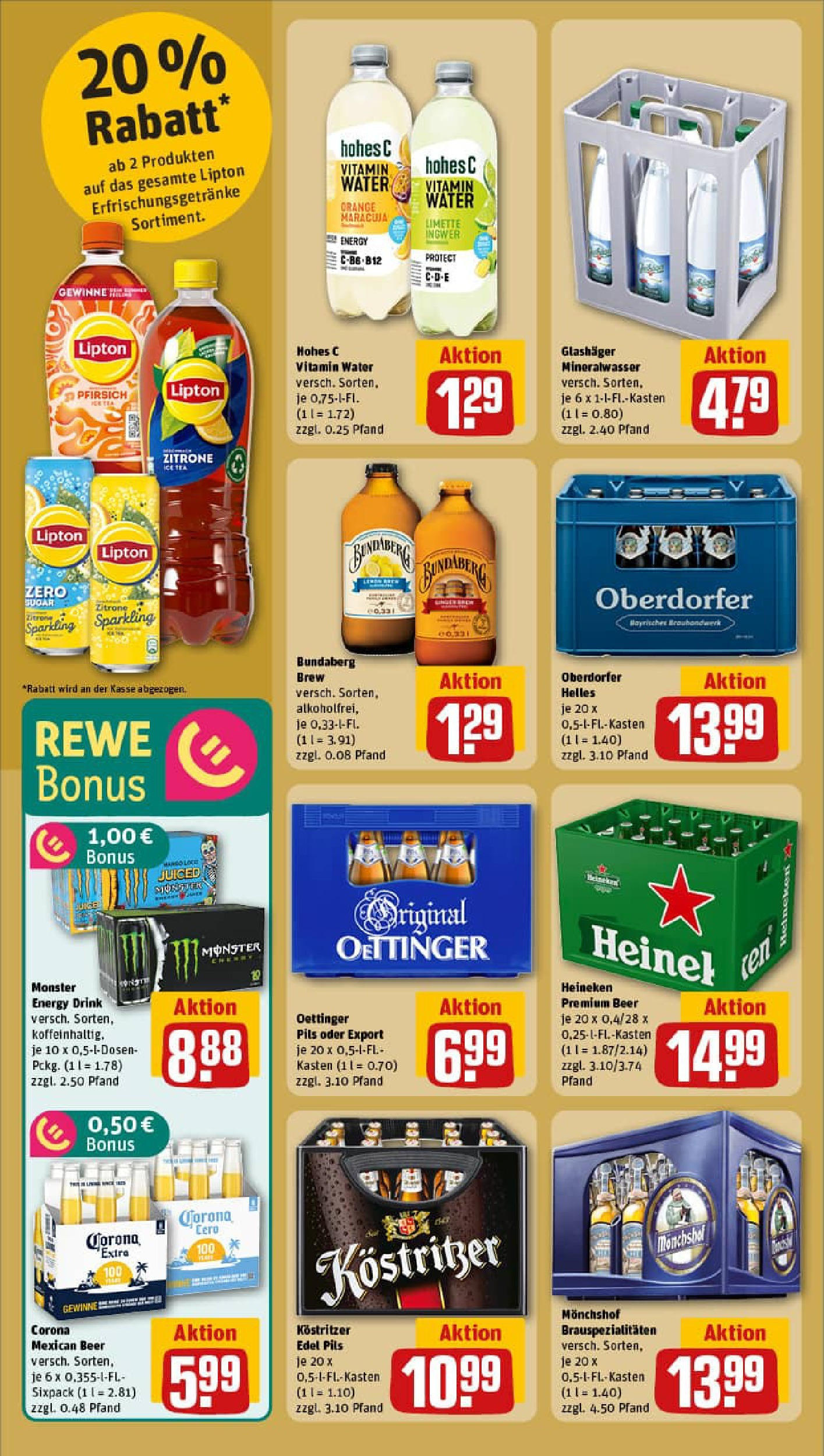REWE Prospekt ab 03.08.2025 zum Blättern » Angebote | Seite: 18 | Produkte: Energy, Mineralwasser, Pfirsich, Hohes c