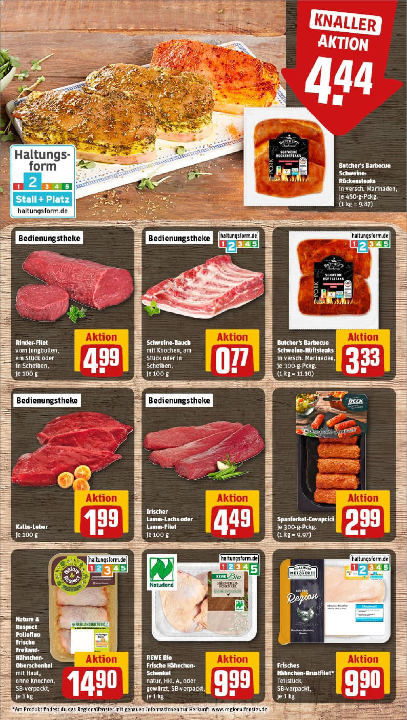 REWE Prospekt ab 03.08.2025 zum Blättern » Angebote | Seite: 8 | Produkte: Hahnchen, Schweinebauch, Cevapcici, Steak REWE Prospekt ab 03.08.2025 zum Blättern » Angebote | Seite: 8 | Produkte: Hahnchen, Schweinebauch, Cevapcici, Steak