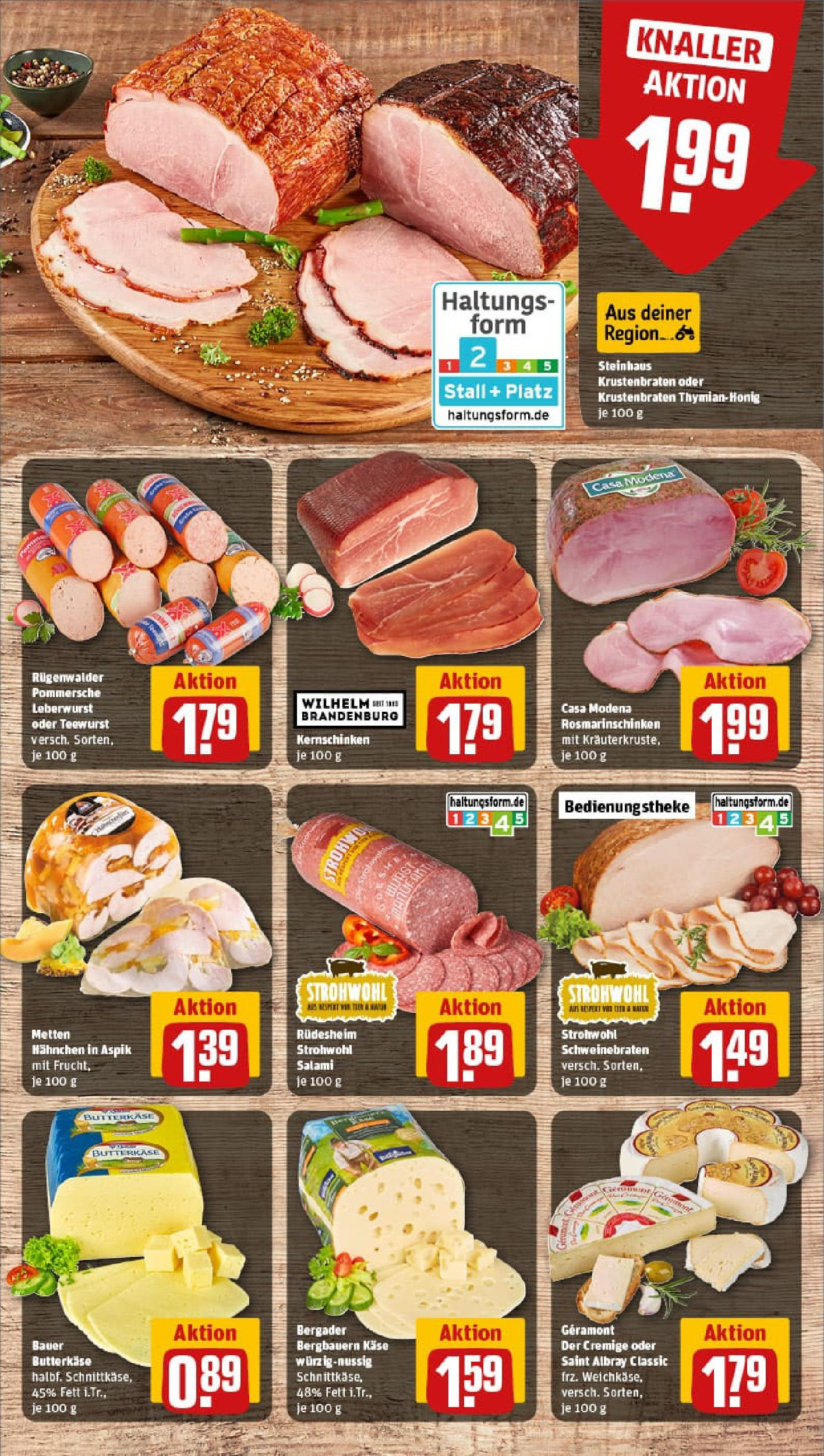 REWE Prospekt ab 03.08.2025 zum Blättern » Angebote | Seite: 9 | Produkte: Geramont, Hahnchen, Käse, Krustenbraten REWE Prospekt ab 03.08.2025 zum Blättern » Angebote | Seite: 9 | Produkte: Geramont, Hahnchen, Käse, Krustenbraten