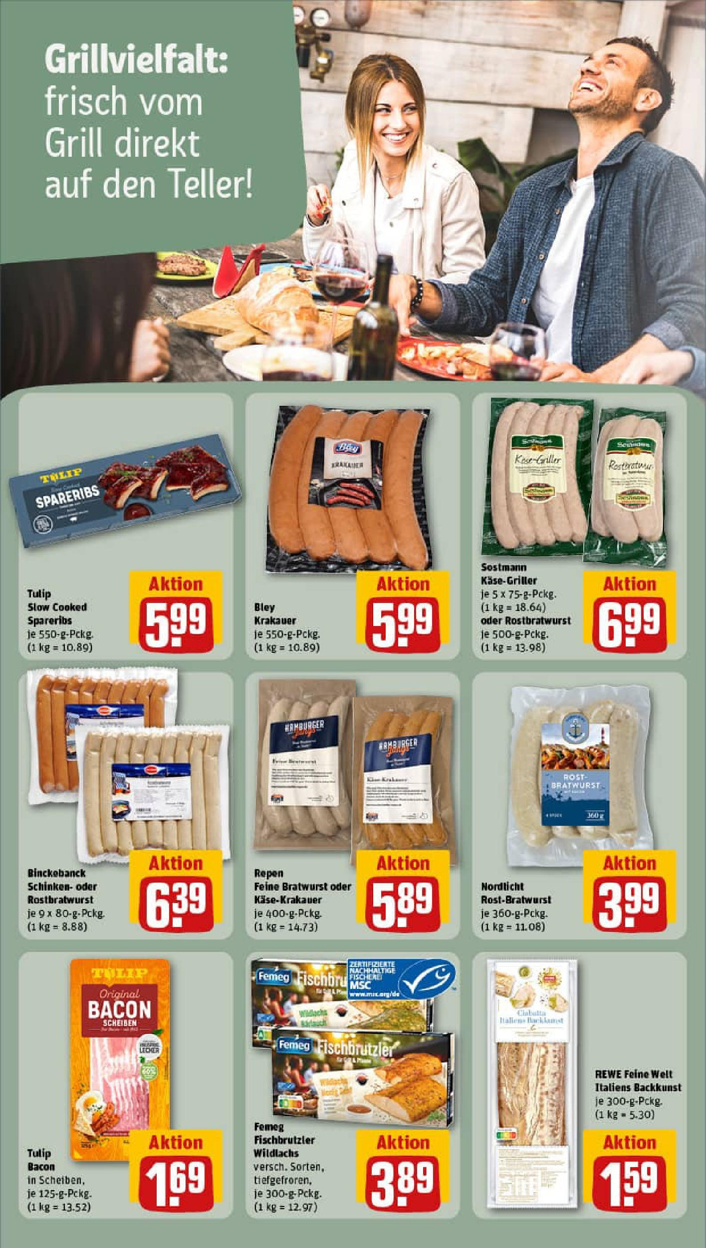 REWE Prospekt ab 03.08.2025 zum Blättern » Angebote | Seite: 19 | Produkte: Grill, Bratwurst, Schinken