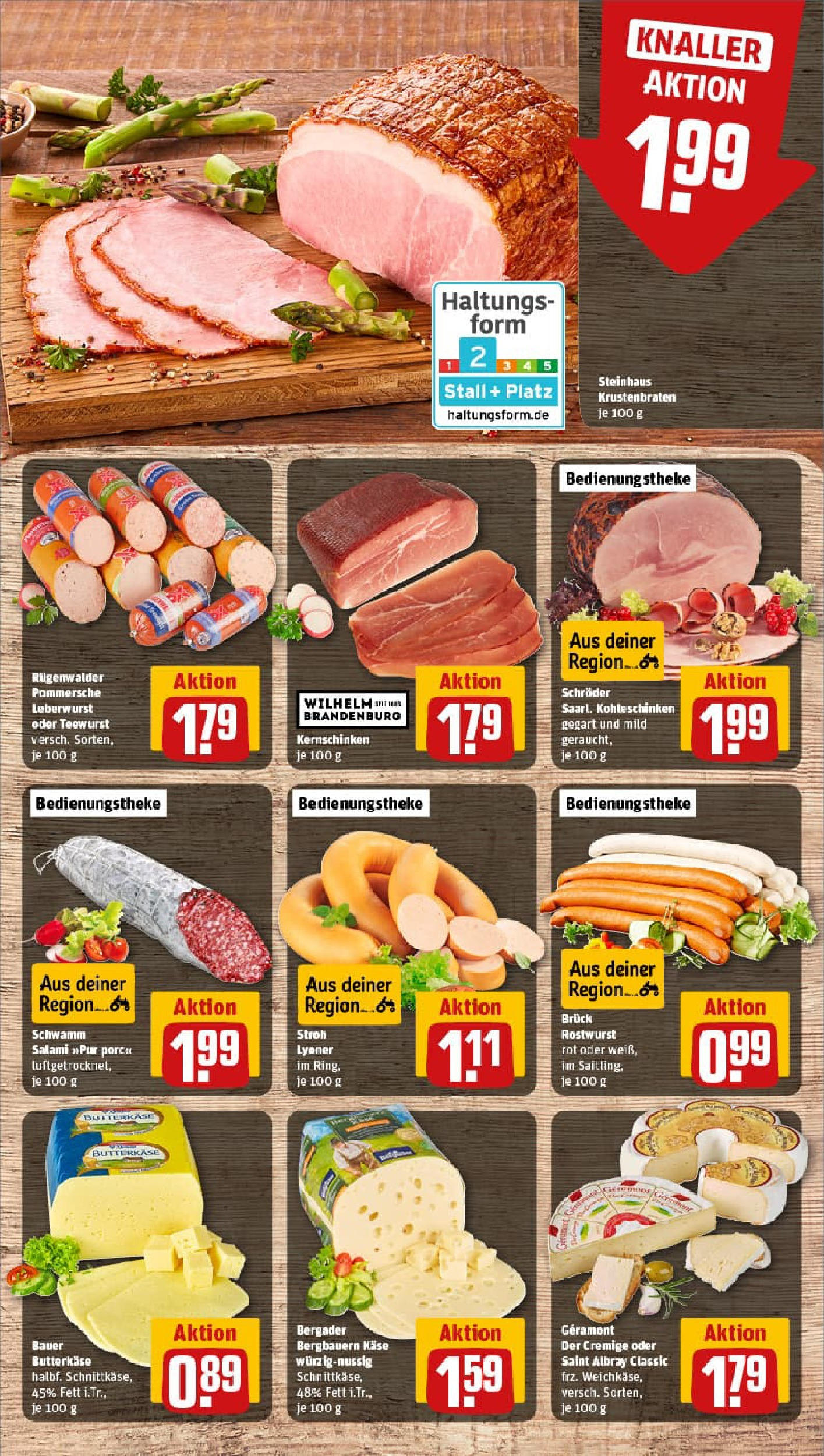 REWE Prospekt ab 03.08.2025 zum Blättern » Angebote | Seite: 9 | Produkte: Geramont, Käse, Krustenbraten, Salami REWE Prospekt ab 03.08.2025 zum Blättern » Angebote | Seite: 9 | Produkte: Geramont, Käse, Krustenbraten, Salami