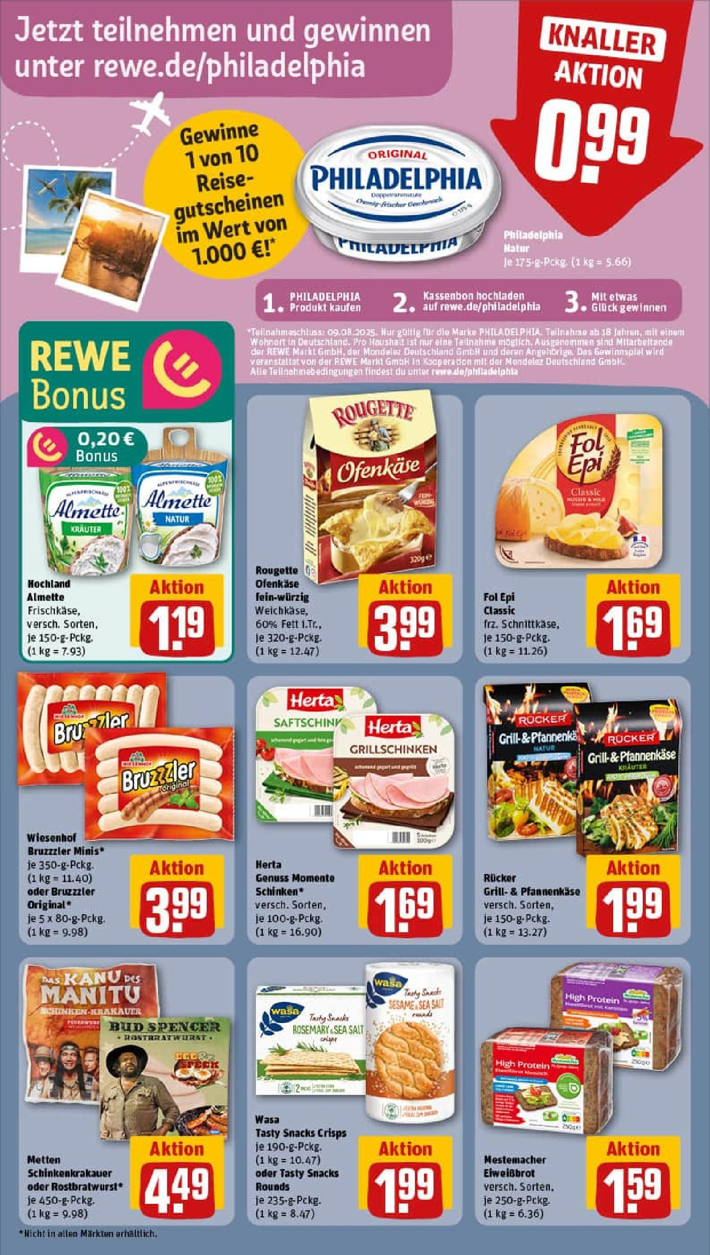 REWE Prospekt ab 03.08.2025 zum Blättern » Angebote | Seite: 10 | Produkte: Grill, Almette, Philadelphia, Schinken REWE Prospekt ab 03.08.2025 zum Blättern » Angebote | Seite: 10 | Produkte: Grill, Almette, Philadelphia, Schinken