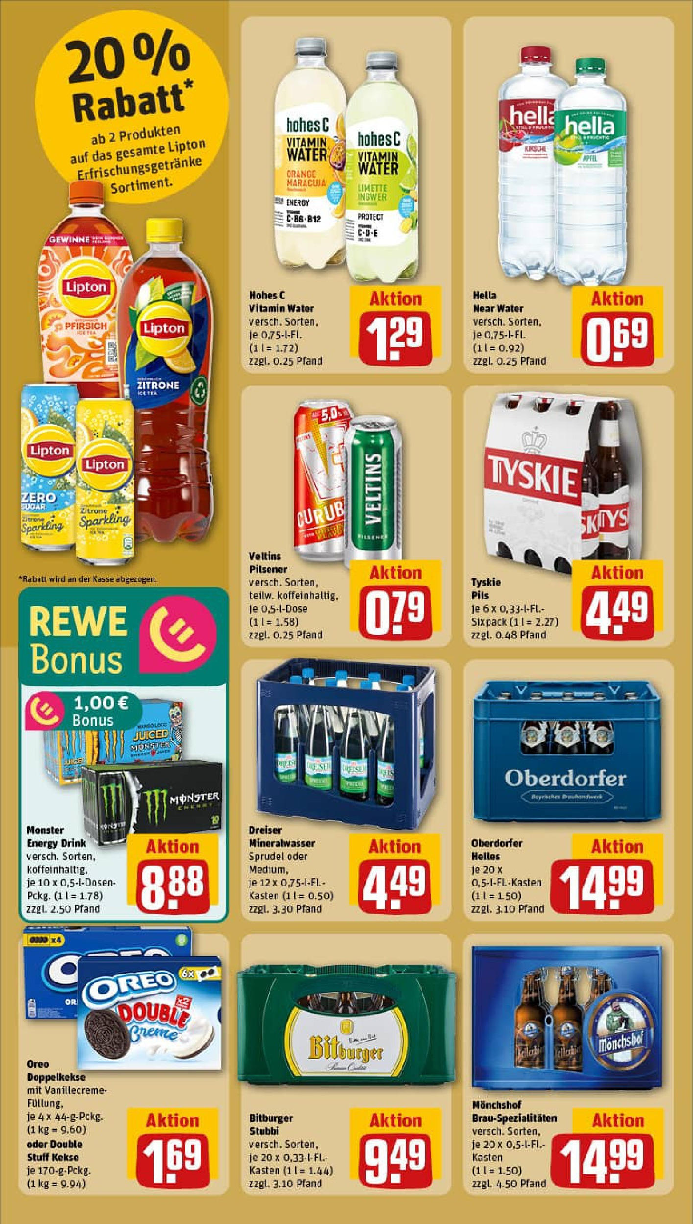 REWE Prospekt ab 03.08.2025 zum Blättern » Angebote | Seite: 16 | Produkte: Monchshof, Energy, Äpfel, Veltins REWE Prospekt ab 03.08.2025 zum Blättern » Angebote | Seite: 16 | Produkte: Monchshof, Energy, Äpfel, Veltins