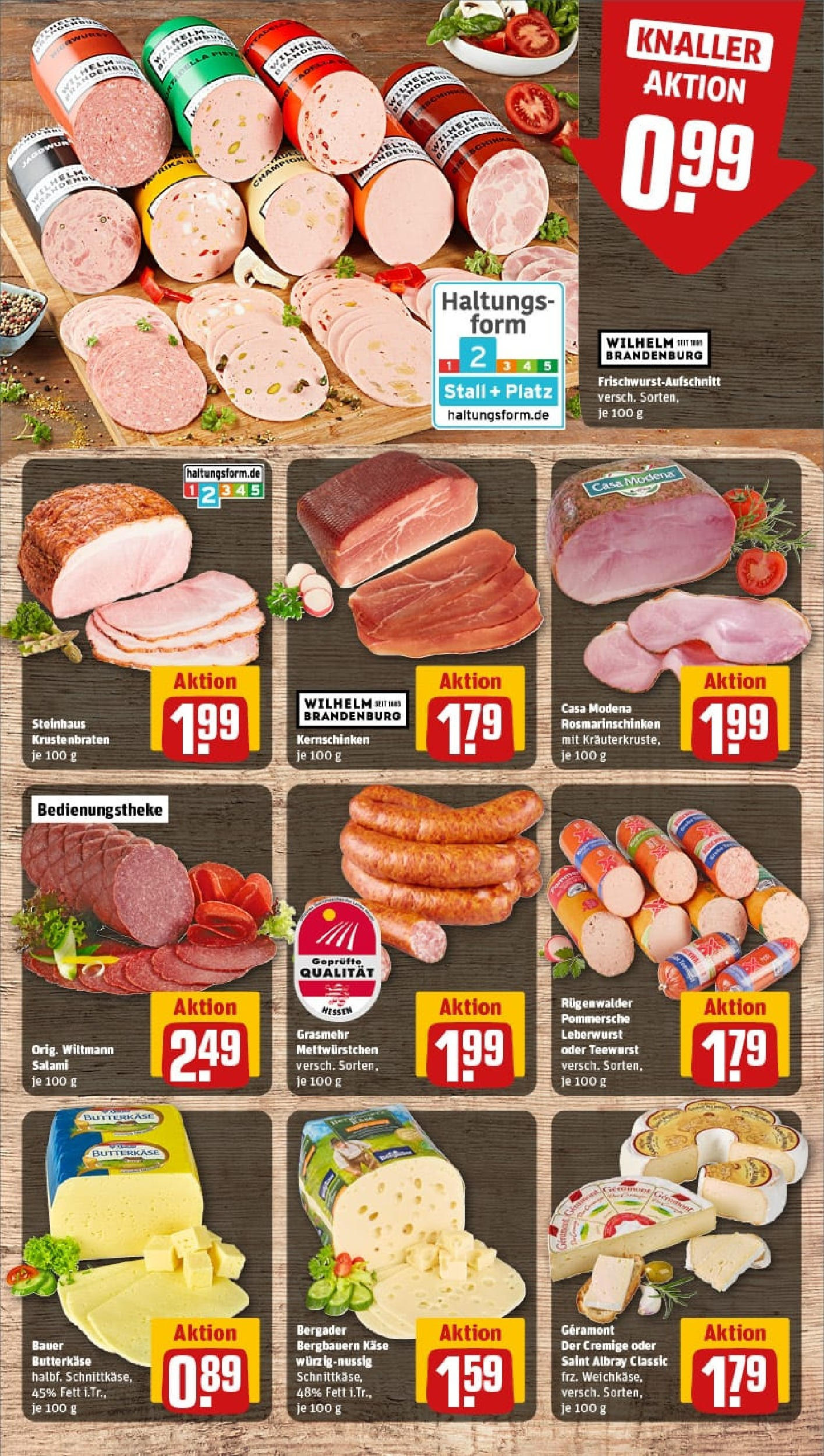 REWE Prospekt ab 03.08.2025 zum Blättern » Angebote | Seite: 9 | Produkte: Geramont, Butter, Käse, Salami