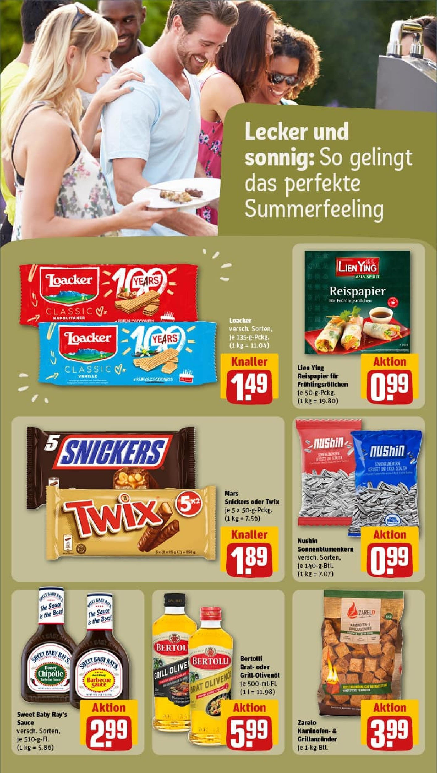 REWE Prospekt ab 03.08.2025 zum Blättern » Angebote | Seite: 15 | Produkte: Grill, Snickers, Mars, Twix