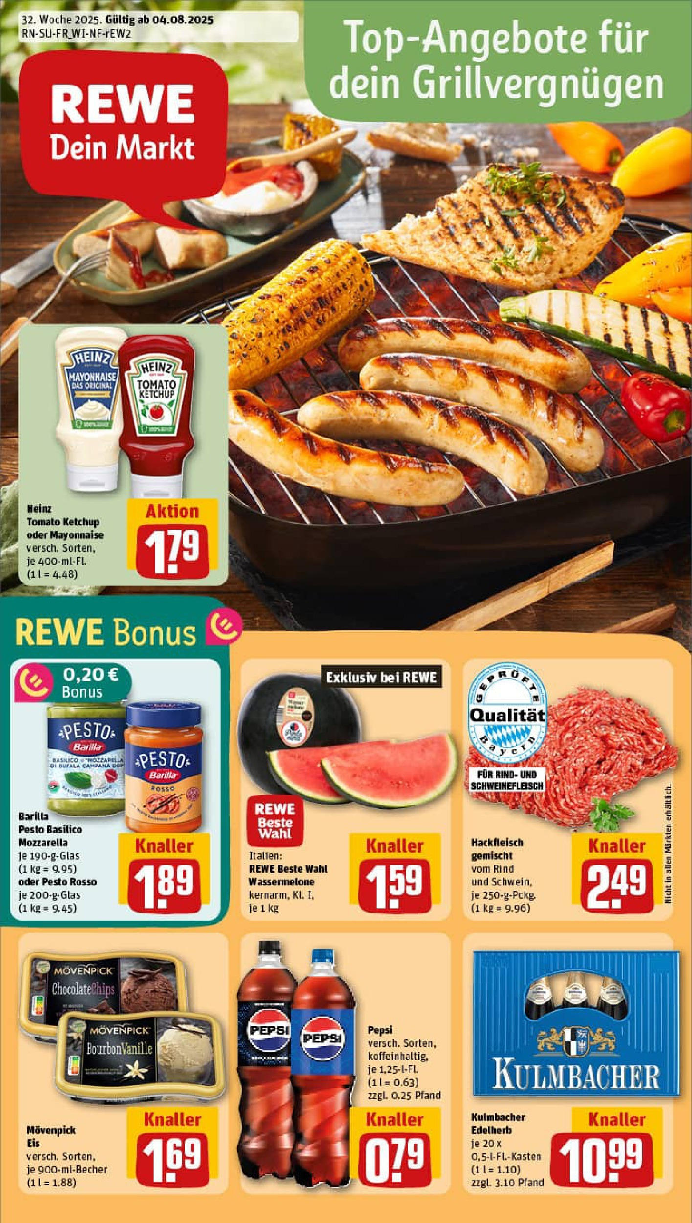 REWE Prospekt ab 03.08.2025 zum Blättern » Angebote | Seite: 1 | Produkte: Mozzarella, Movenpick eis, Schweinefleisch, Hackfleisch REWE Prospekt ab 03.08.2025 zum Blättern » Angebote | Seite: 1 | Produkte: Mozzarella, Movenpick eis, Schweinefleisch, Hackfleisch