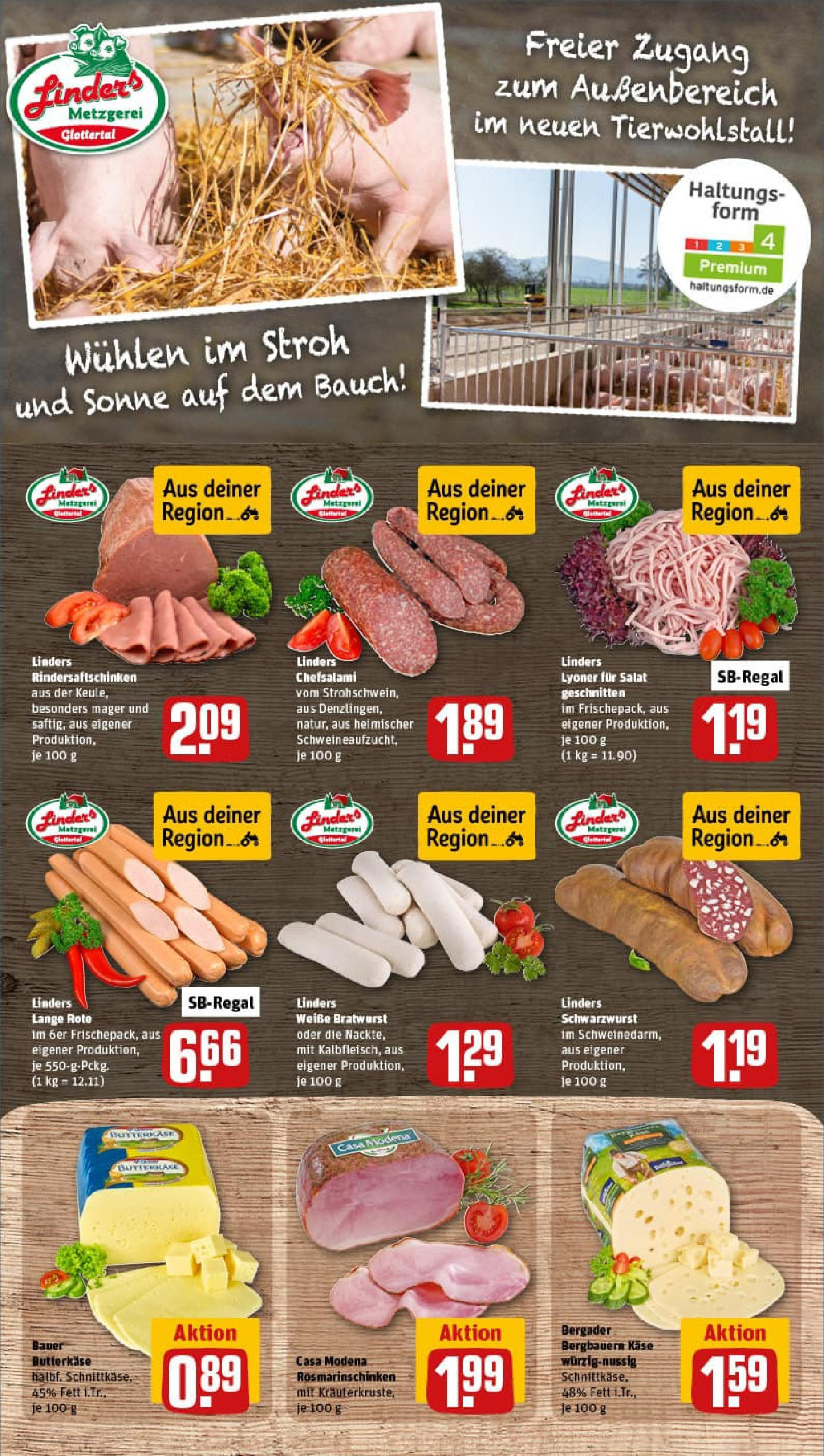 REWE Prospekt ab 03.08.2025 zum Blättern » Angebote | Seite: 9 | Produkte: Käse, Bratwurst, Salat REWE Prospekt ab 03.08.2025 zum Blättern » Angebote | Seite: 9 | Produkte: Käse, Bratwurst, Salat