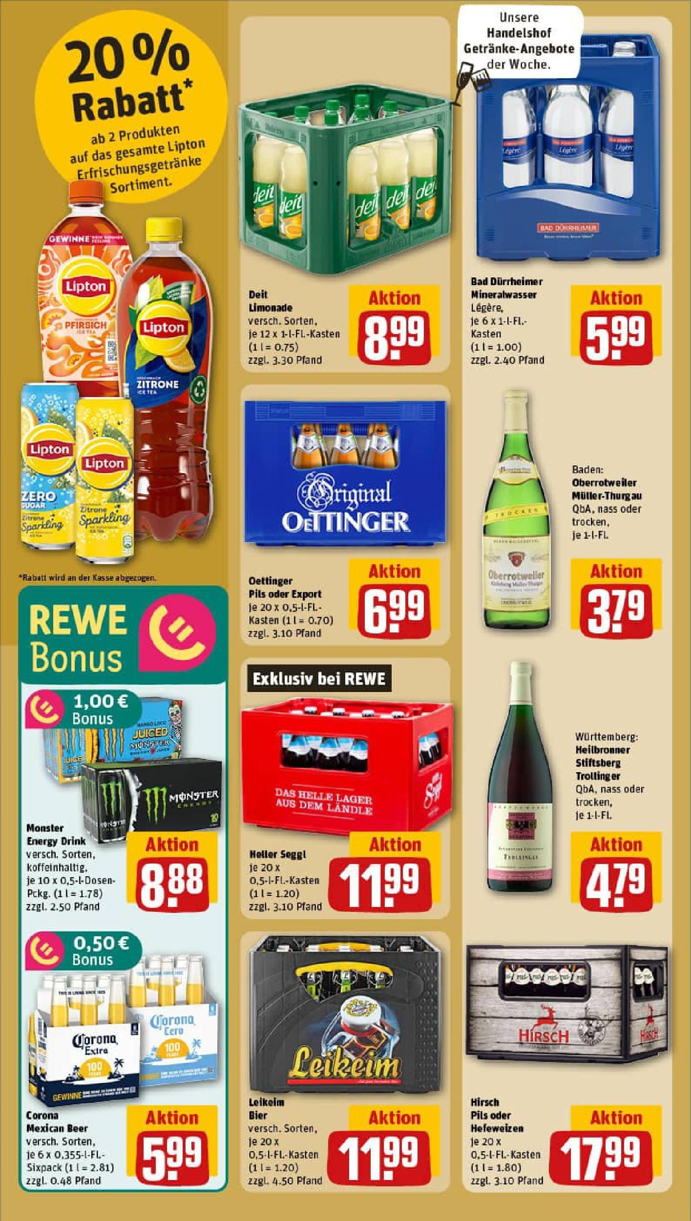 REWE Prospekt ab 03.08.2025 zum Blättern » Angebote | Seite: 14 | Produkte: Bier, Mineralwasser, Zitrone, Pfirsich REWE Prospekt ab 03.08.2025 zum Blättern » Angebote | Seite: 14 | Produkte: Bier, Mineralwasser, Zitrone, Pfirsich