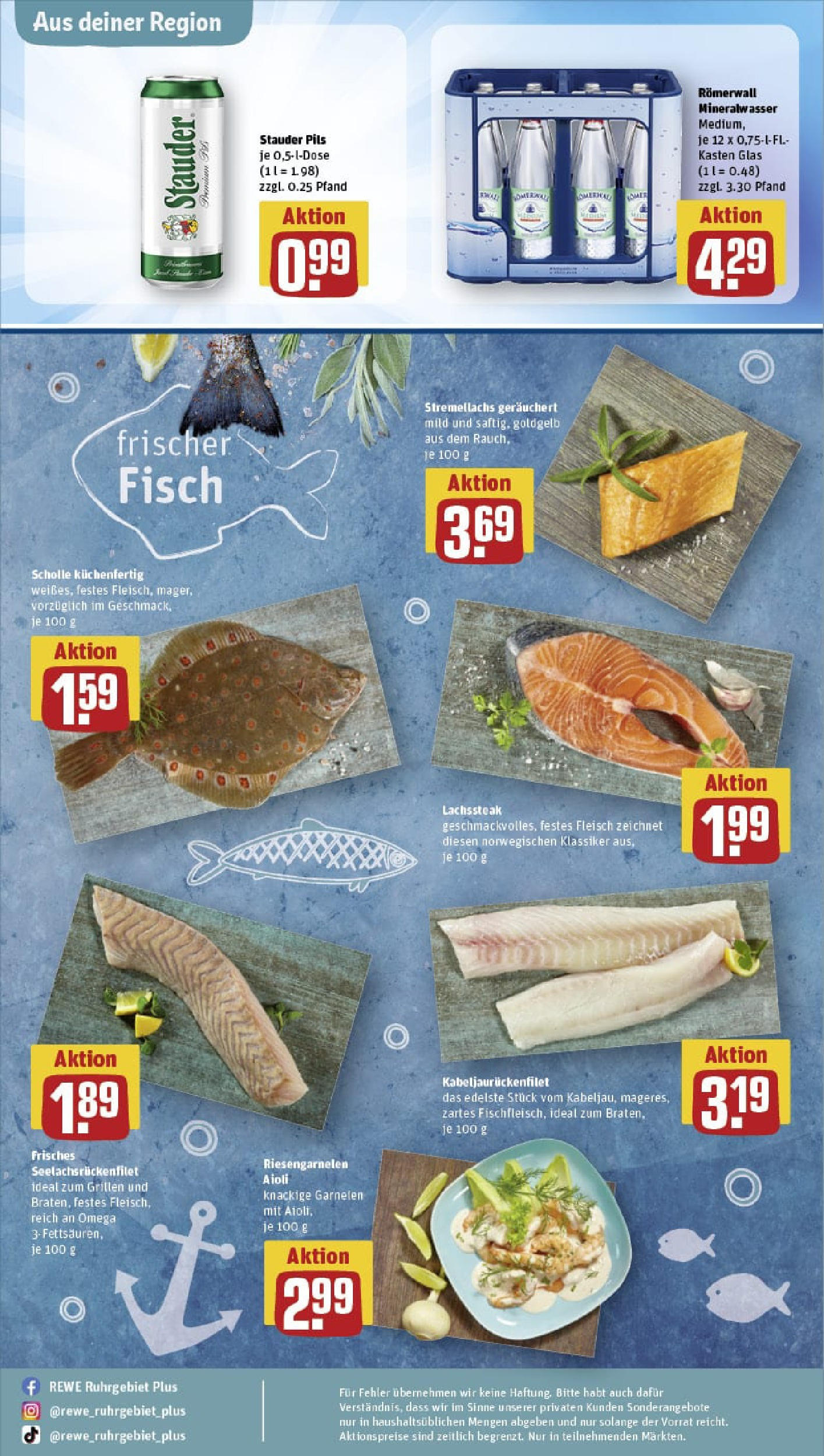 REWE Prospekt ab 03.08.2025 zum Blättern » Angebote | Seite: 31 | Produkte: Pils, Mineralwasser, Fisch, Fleisch REWE Prospekt ab 03.08.2025 zum Blättern » Angebote | Seite: 31 | Produkte: Pils, Mineralwasser, Fisch, Fleisch