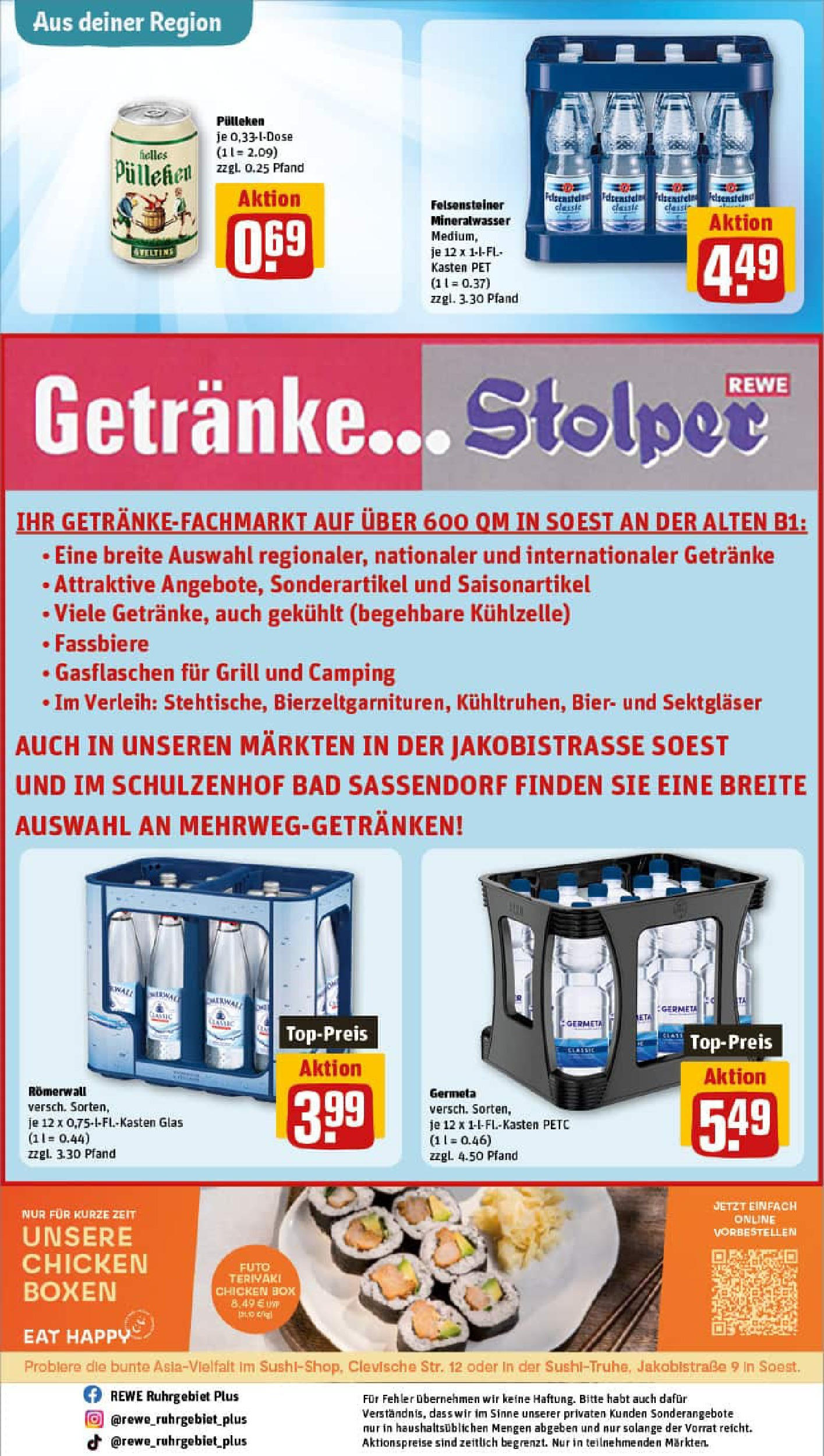 REWE Prospekt ab 03.08.2025 zum Blättern » Angebote | Seite: 31 | Produkte: Grill, Bier, Box, Mineralwasser REWE Prospekt ab 03.08.2025 zum Blättern » Angebote | Seite: 31 | Produkte: Grill, Bier, Box, Mineralwasser