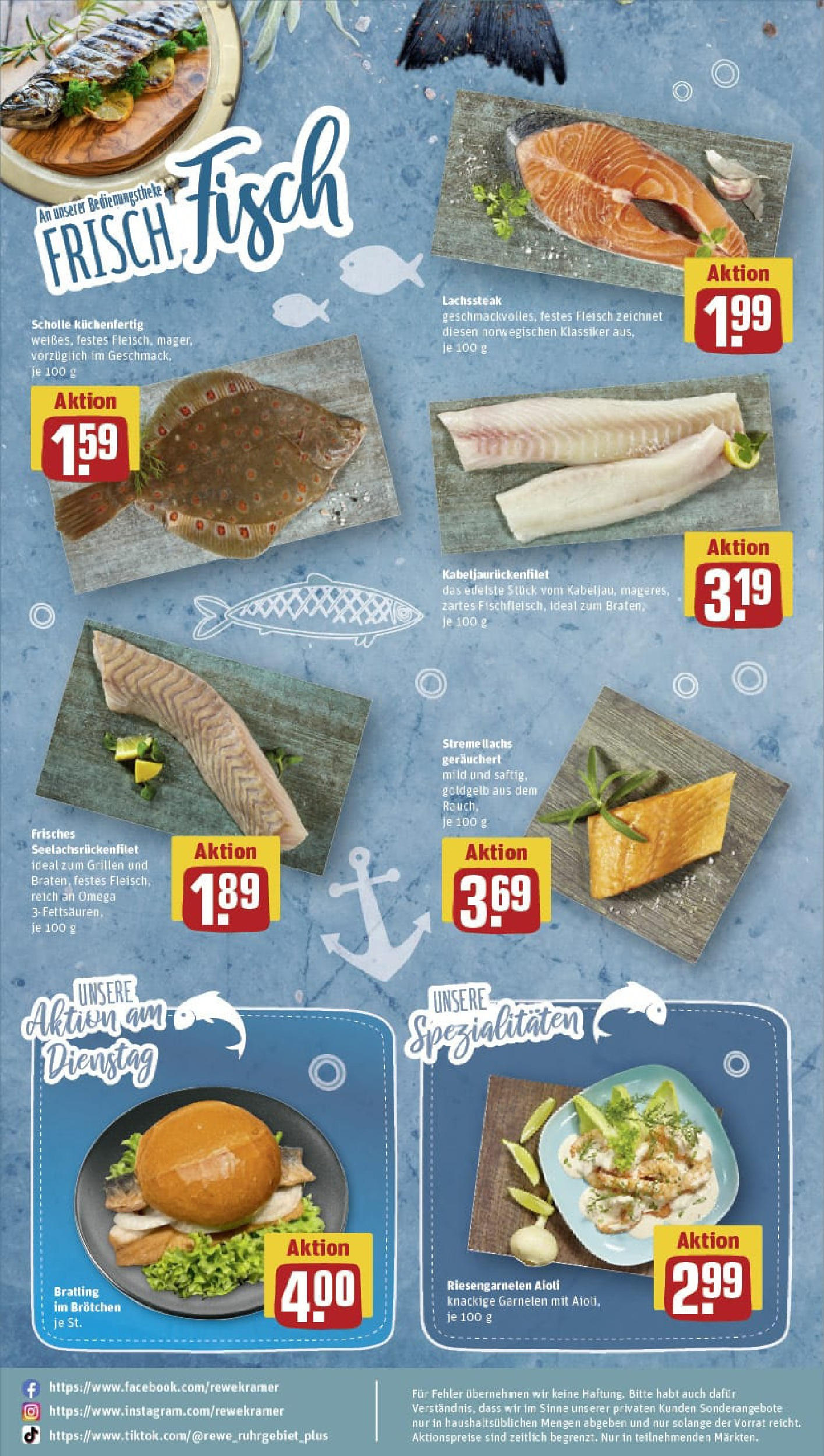 REWE Prospekt ab 03.08.2025 zum Blättern » Angebote | Seite: 31 | Produkte: Garnelen, Fisch, Lachs, Fleisch