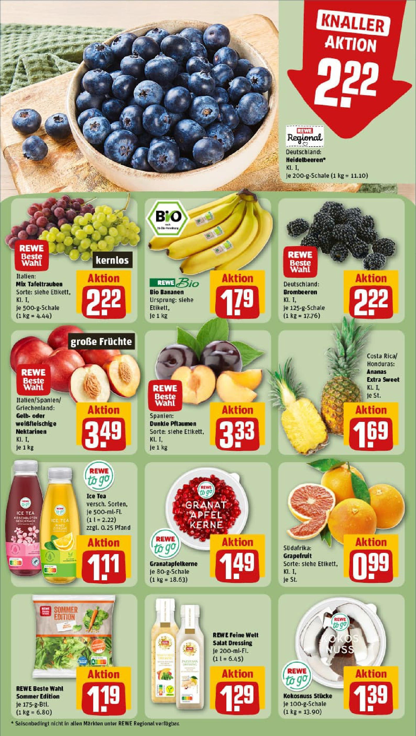 REWE Prospekt ab 03.08.2025 zum Blättern » Angebote | Seite: 6 | Produkte: Nektarinen, Äpfel, Ananas, Salat REWE Prospekt ab 03.08.2025 zum Blättern » Angebote | Seite: 6 | Produkte: Nektarinen, Äpfel, Ananas, Salat