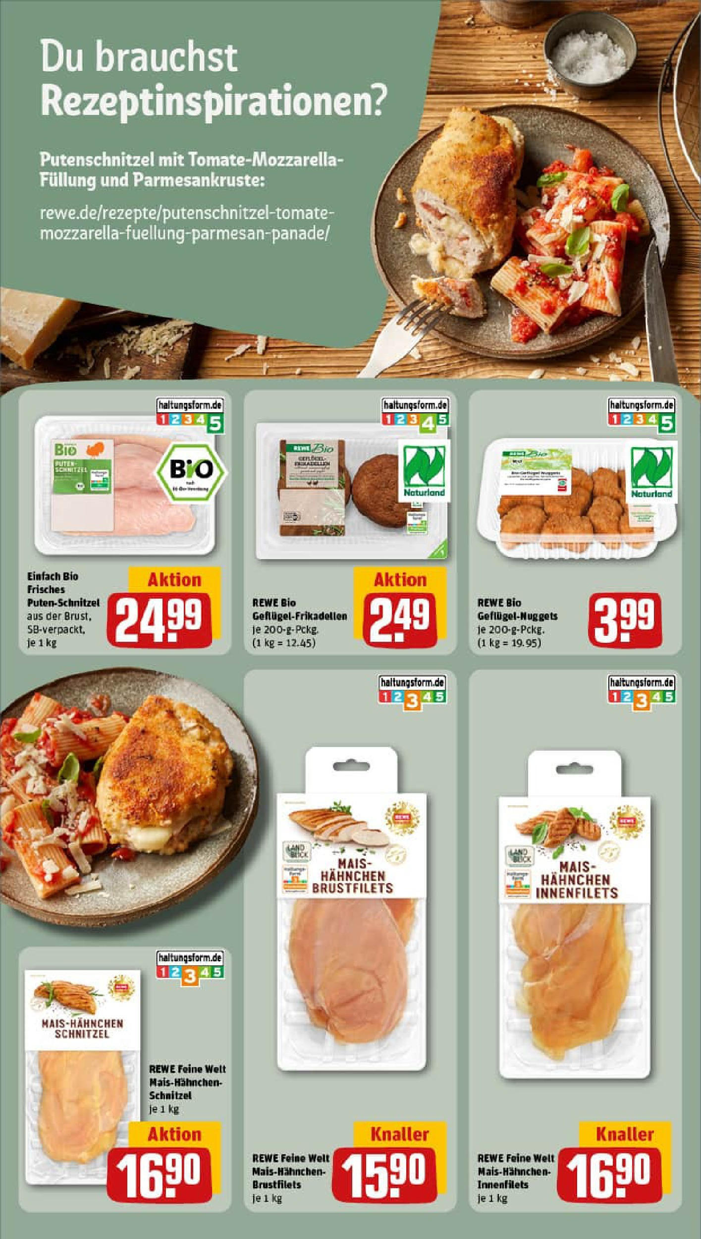 REWE Prospekt ab 03.08.2025 zum Blättern » Angebote | Seite: 16 | Produkte: Hahnchen, Schnitzel, Putenschnitzel