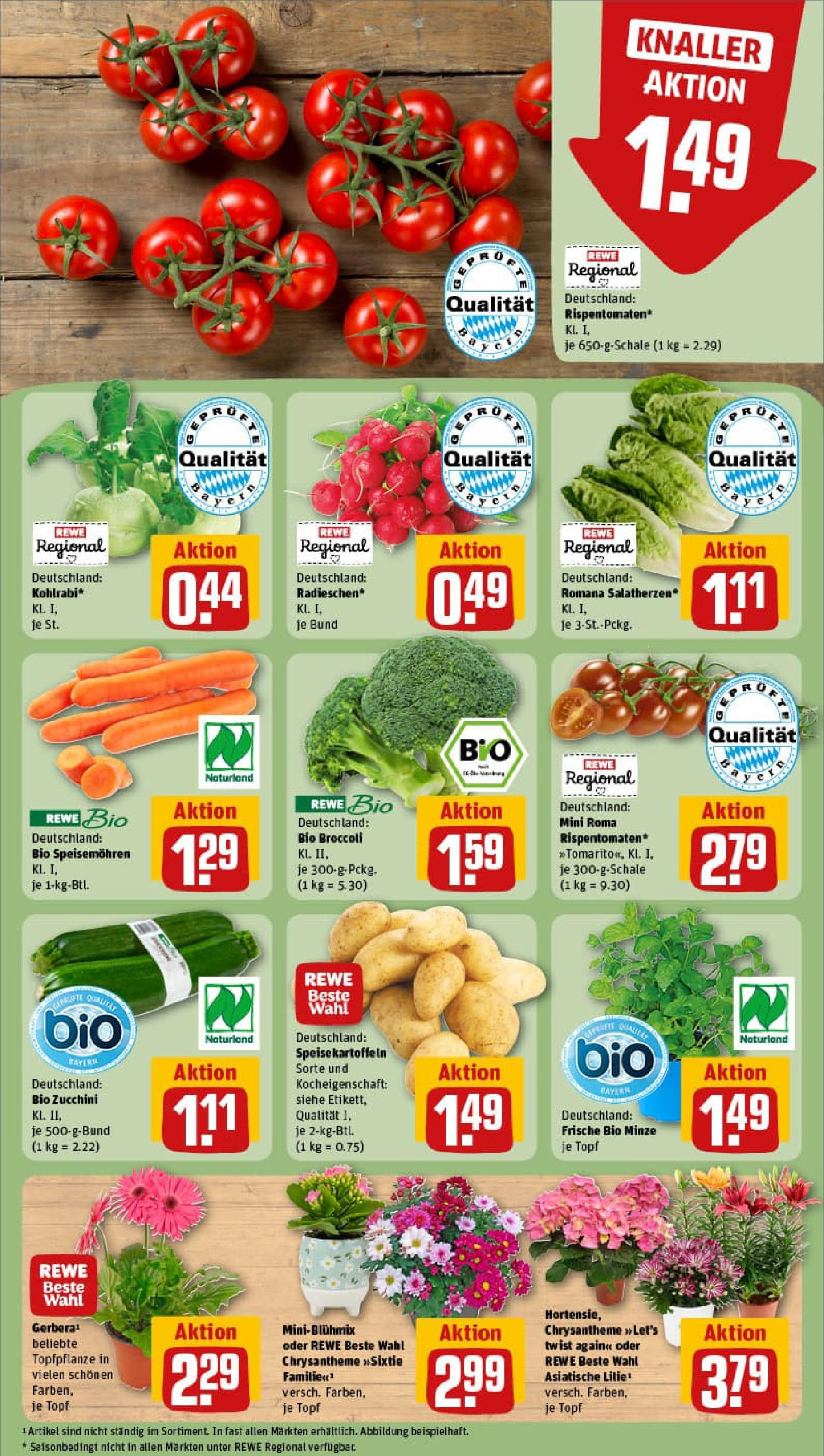 REWE Prospekt ab 03.08.2025 zum Blättern » Angebote | Seite: 7 | Produkte: Kohlrabi, Kartoffeln, Zucchini