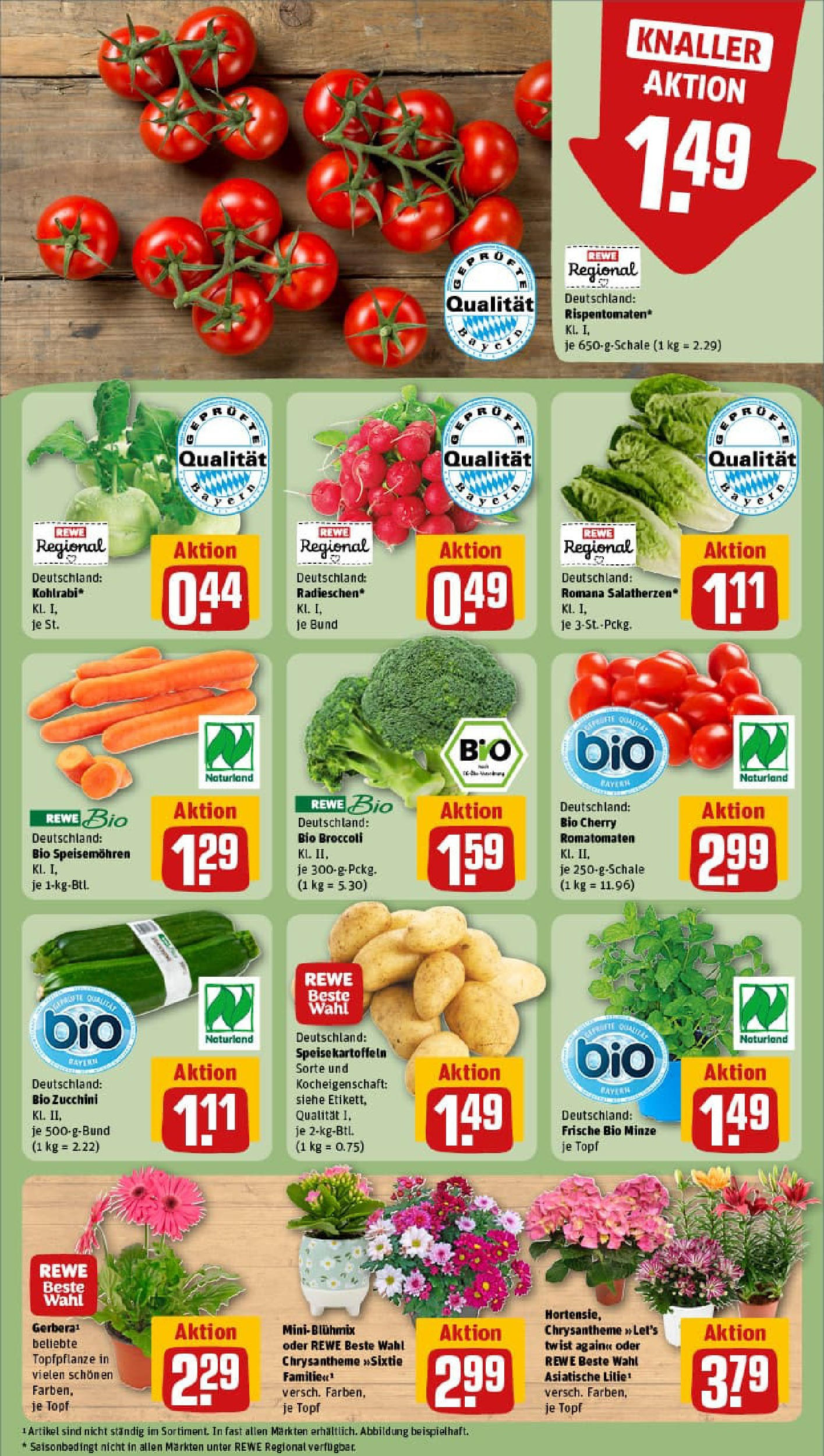 REWE Prospekt ab 03.08.2025 zum Blättern » Angebote | Seite: 7 | Produkte: Hortensie, Kohlrabi, Kartoffeln, Zucchini REWE Prospekt ab 03.08.2025 zum Blättern » Angebote | Seite: 7 | Produkte: Hortensie, Kohlrabi, Kartoffeln, Zucchini
