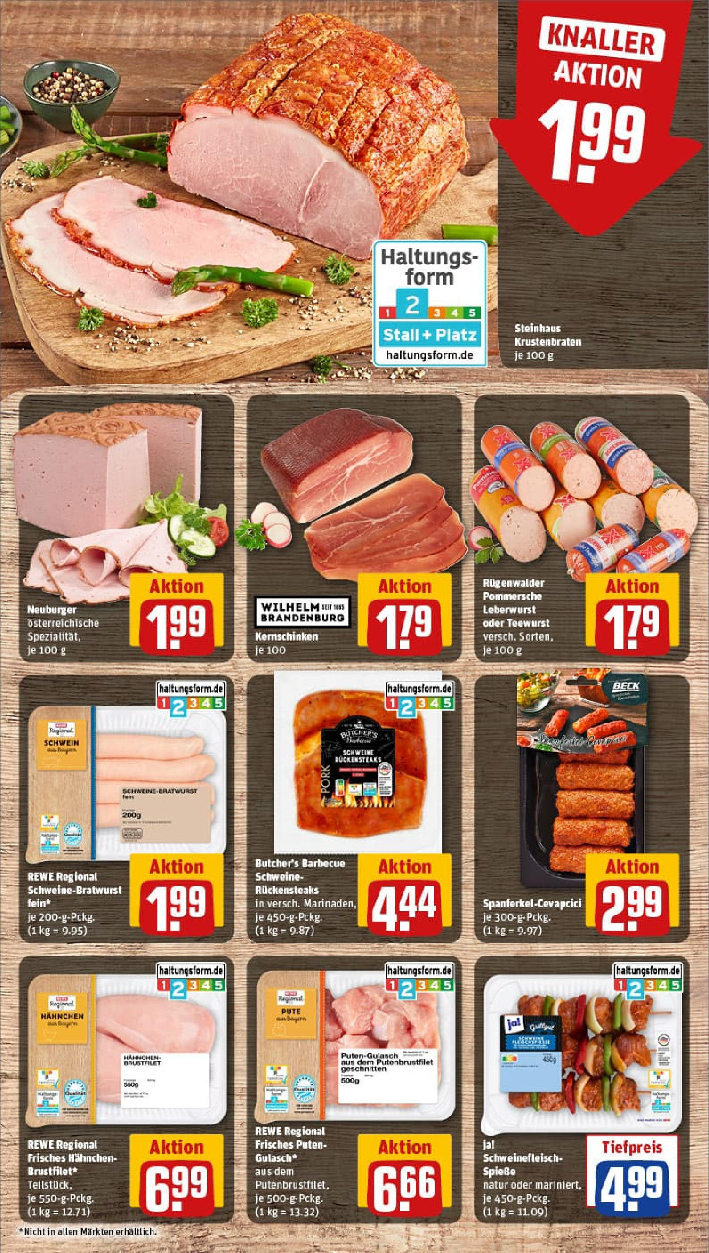 REWE Prospekt ab 03.08.2025 zum Blättern » Angebote | Seite: 8 | Produkte: Pute, Hahnchen, Spieße, Schweinefleisch