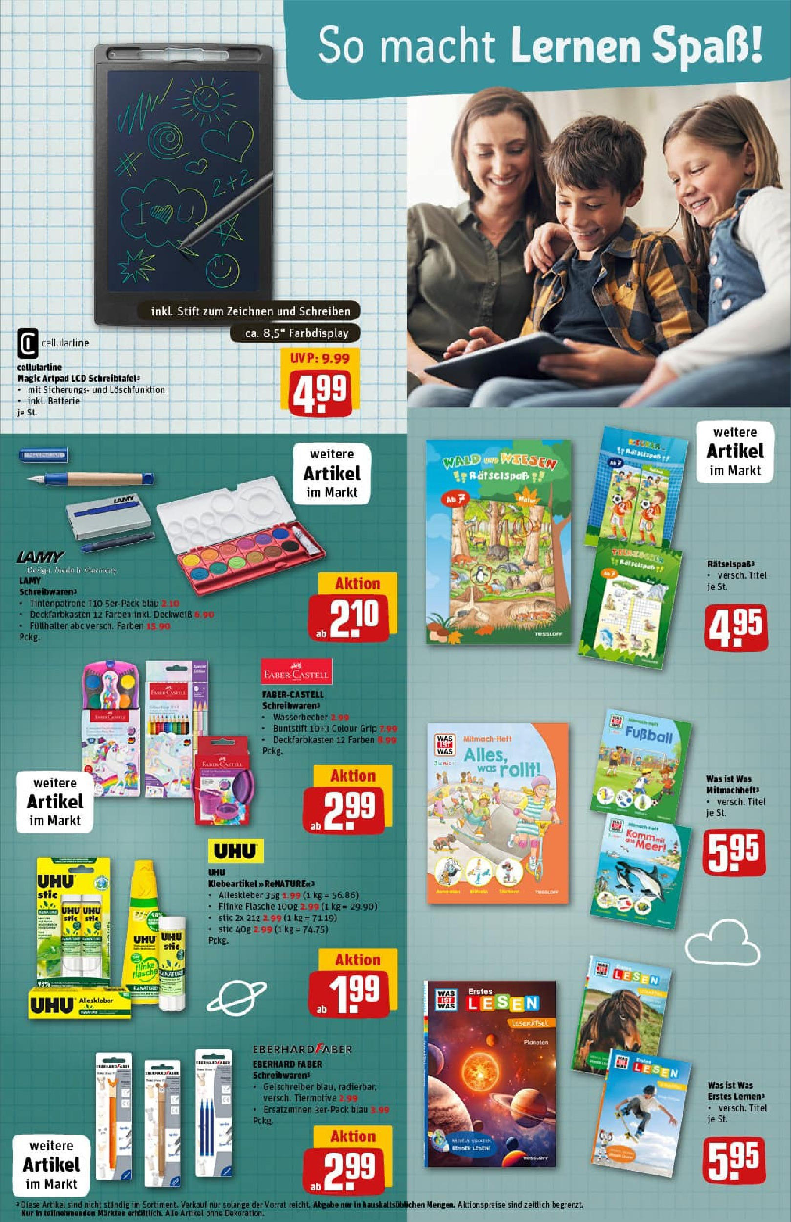 REWE Prospekt ab 03.08.2025 zum Blättern » Angebote | Seite: 33 | Produkte: Batterie, Fußball, Tablet REWE Prospekt ab 03.08.2025 zum Blättern » Angebote | Seite: 33 | Produkte: Batterie, Fußball, Tablet