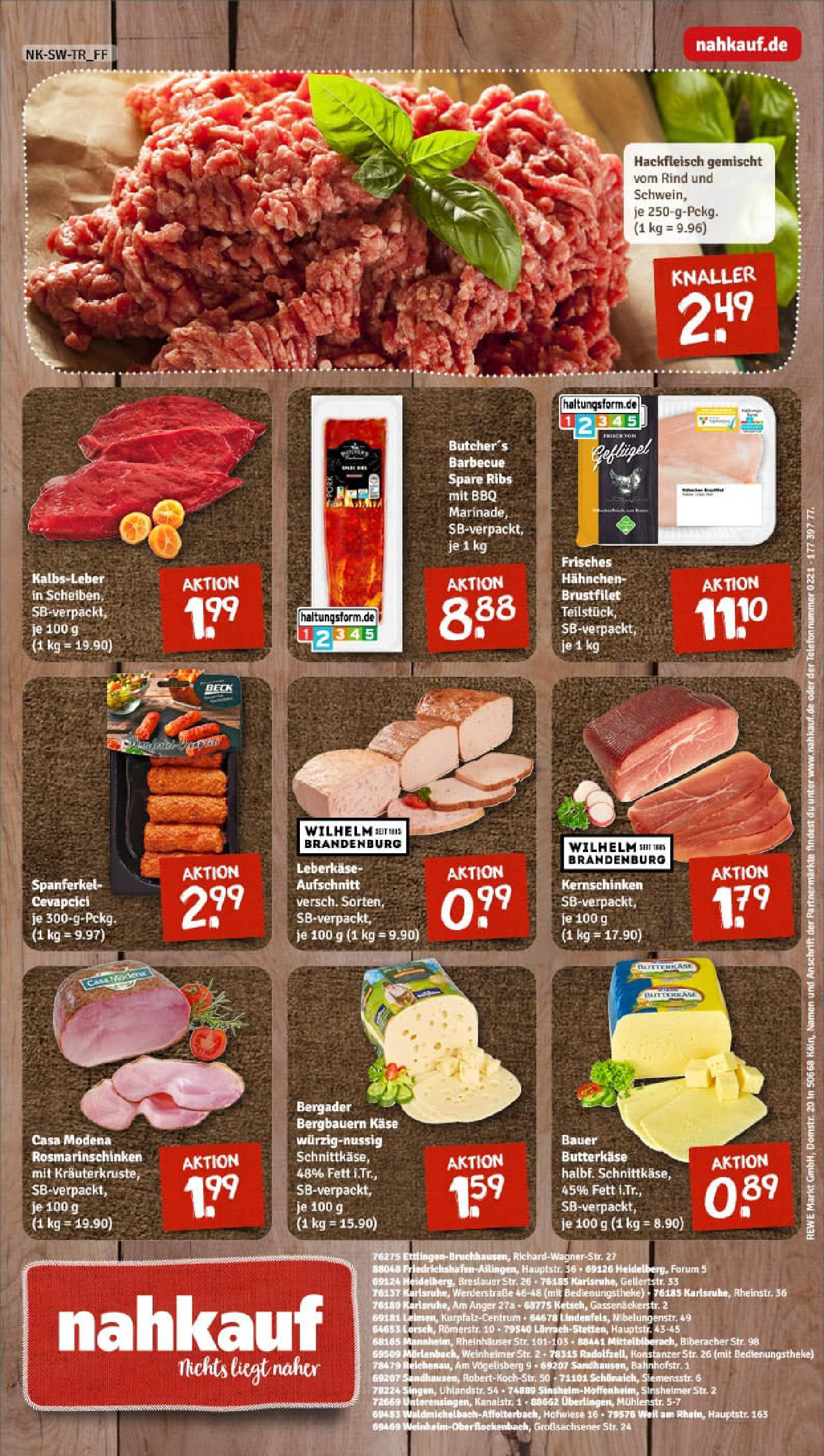 REWE Prospekt ab 03.08.2025 zum Blättern » Angebote | Seite: 8 | Produkte: Hahnchen, Butter, Spare ribs, Kalbsleber