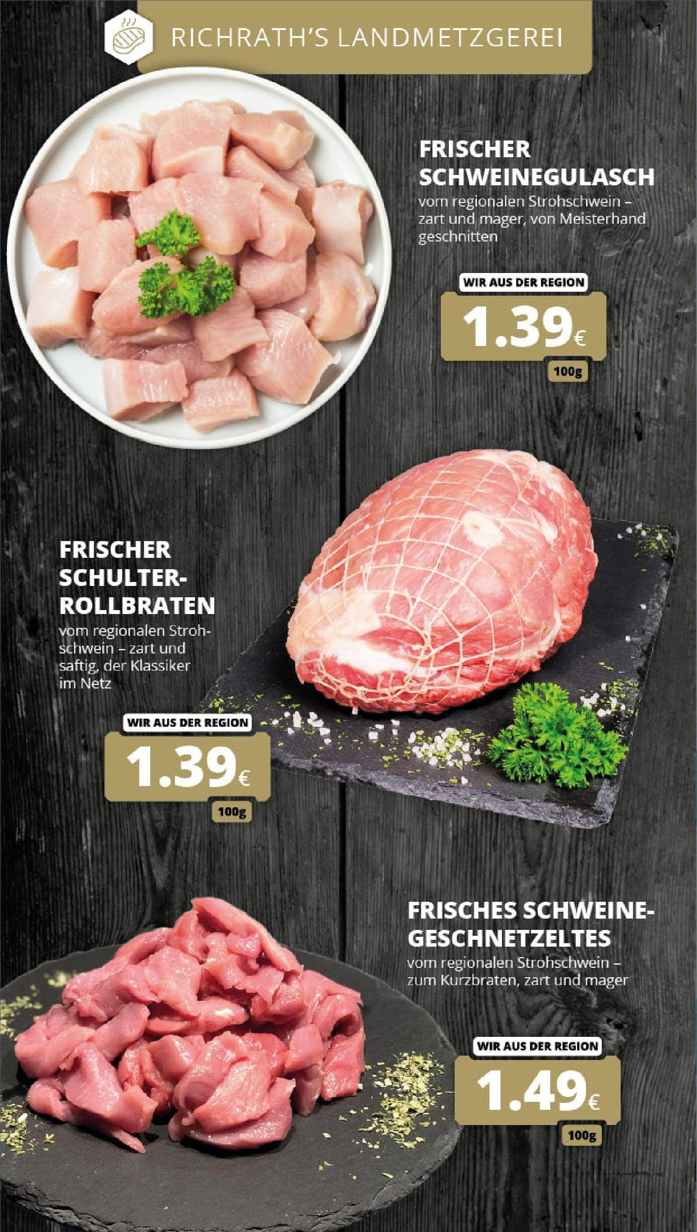 REWE Prospekt ab 03.08.2025 zum Blättern » Angebote | Seite: 10 | Produkte: Schweinegulasch REWE Prospekt ab 03.08.2025 zum Blättern » Angebote | Seite: 10 | Produkte: Schweinegulasch
