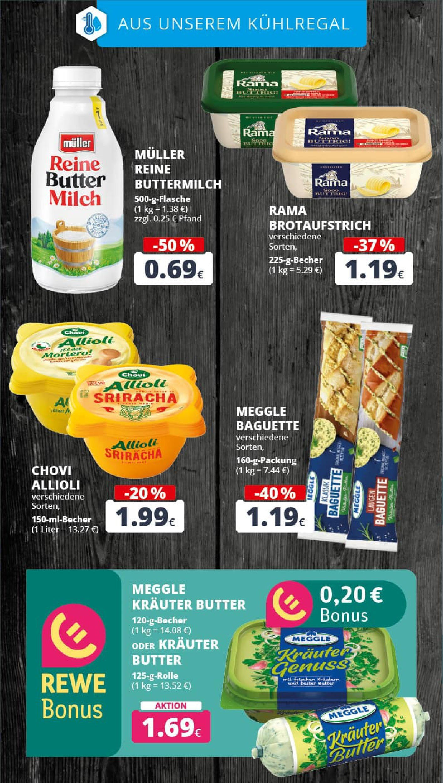 REWE Prospekt ab 03.08.2025 zum Blättern » Angebote | Seite: 15 | Produkte: Buttermilch, Milch, Baguette, Meggle butter REWE Prospekt ab 03.08.2025 zum Blättern » Angebote | Seite: 15 | Produkte: Buttermilch, Milch, Baguette, Meggle butter