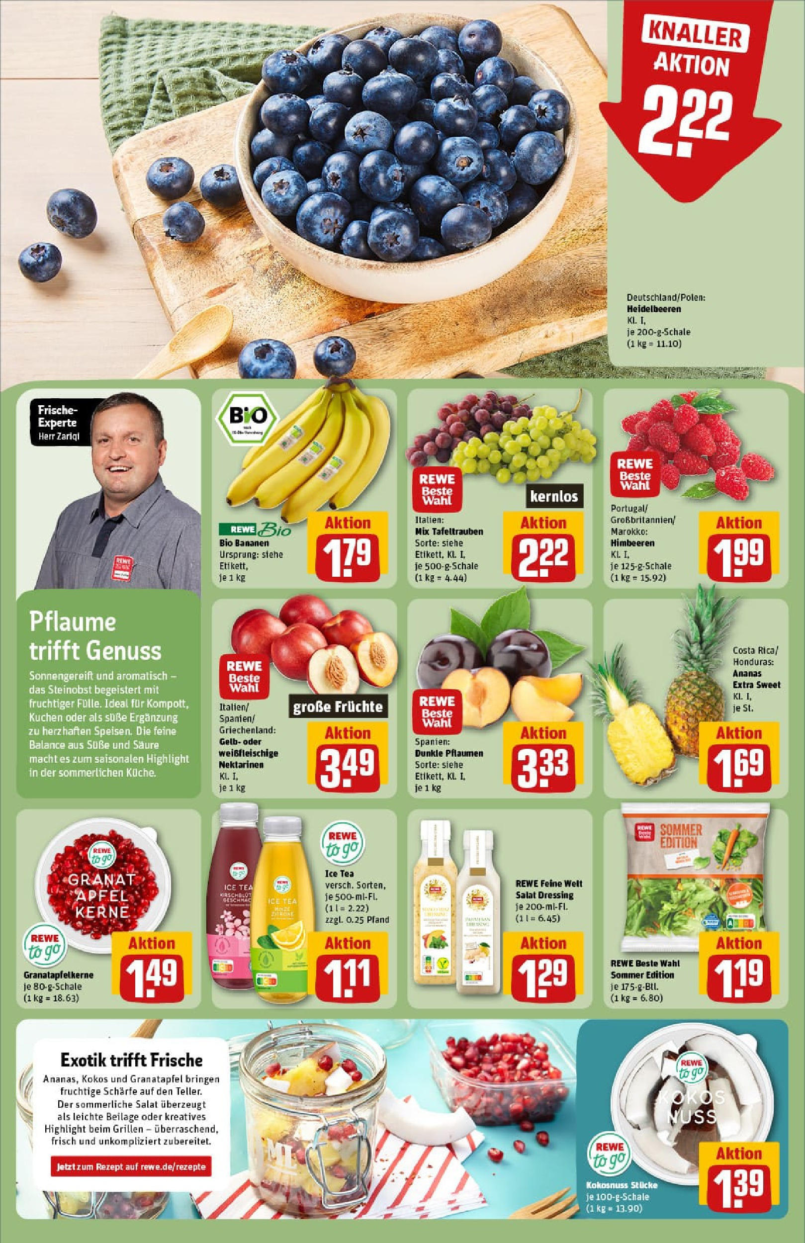 REWE Prospekt ab 03.08.2025 zum Blättern » Angebote | Seite: 6 | Produkte: Himbeeren, Äpfel, Heidelbeeren, Salat REWE Prospekt ab 03.08.2025 zum Blättern » Angebote | Seite: 6 | Produkte: Himbeeren, Äpfel, Heidelbeeren, Salat