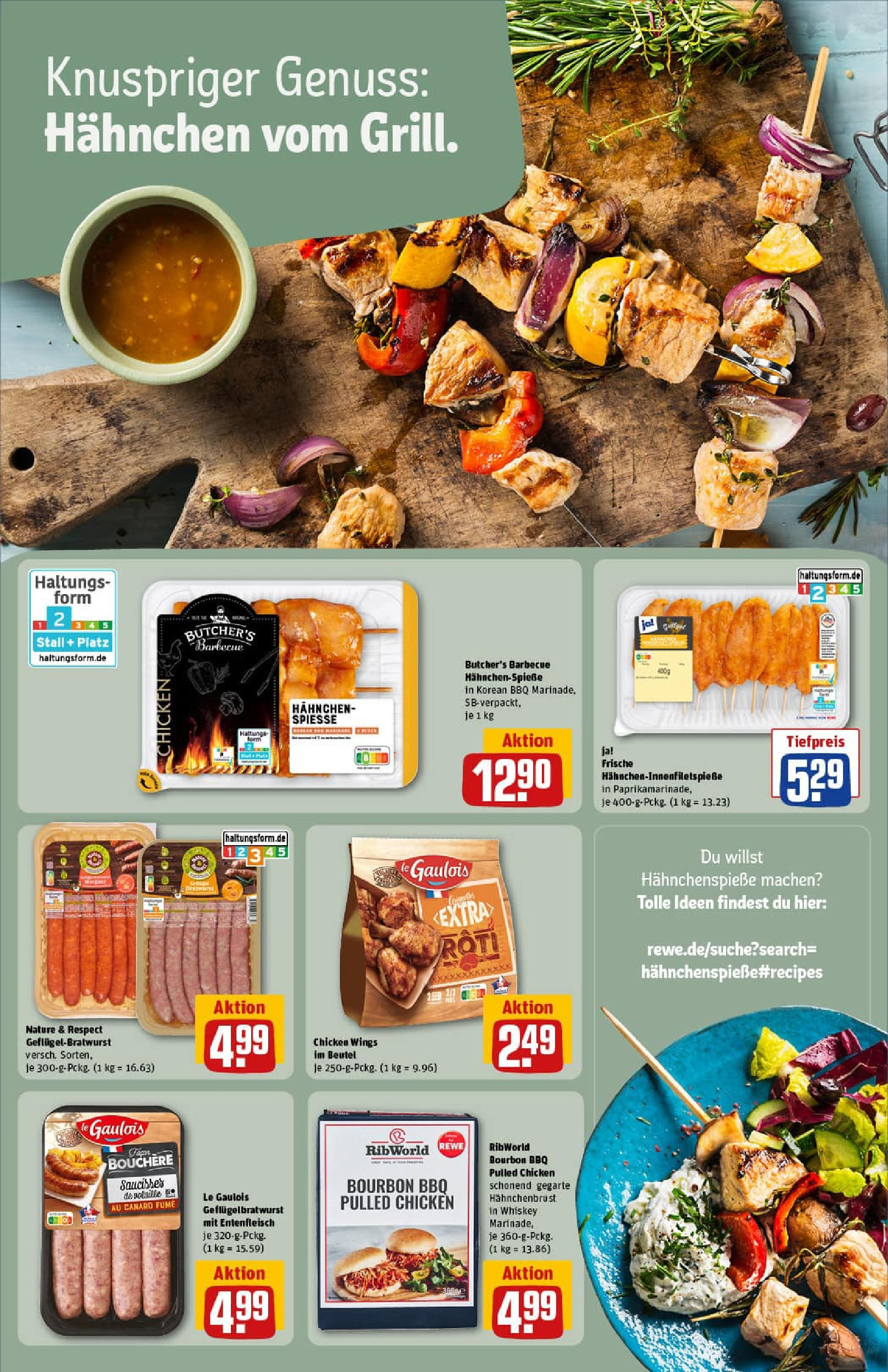 REWE Prospekt ab 03.08.2025 zum Blättern » Angebote | Seite: 13 | Produkte: Spieße, Bourbon, Whiskey, Hahnchenbrust REWE Prospekt ab 03.08.2025 zum Blättern » Angebote | Seite: 13 | Produkte: Spieße, Bourbon, Whiskey, Hahnchenbrust