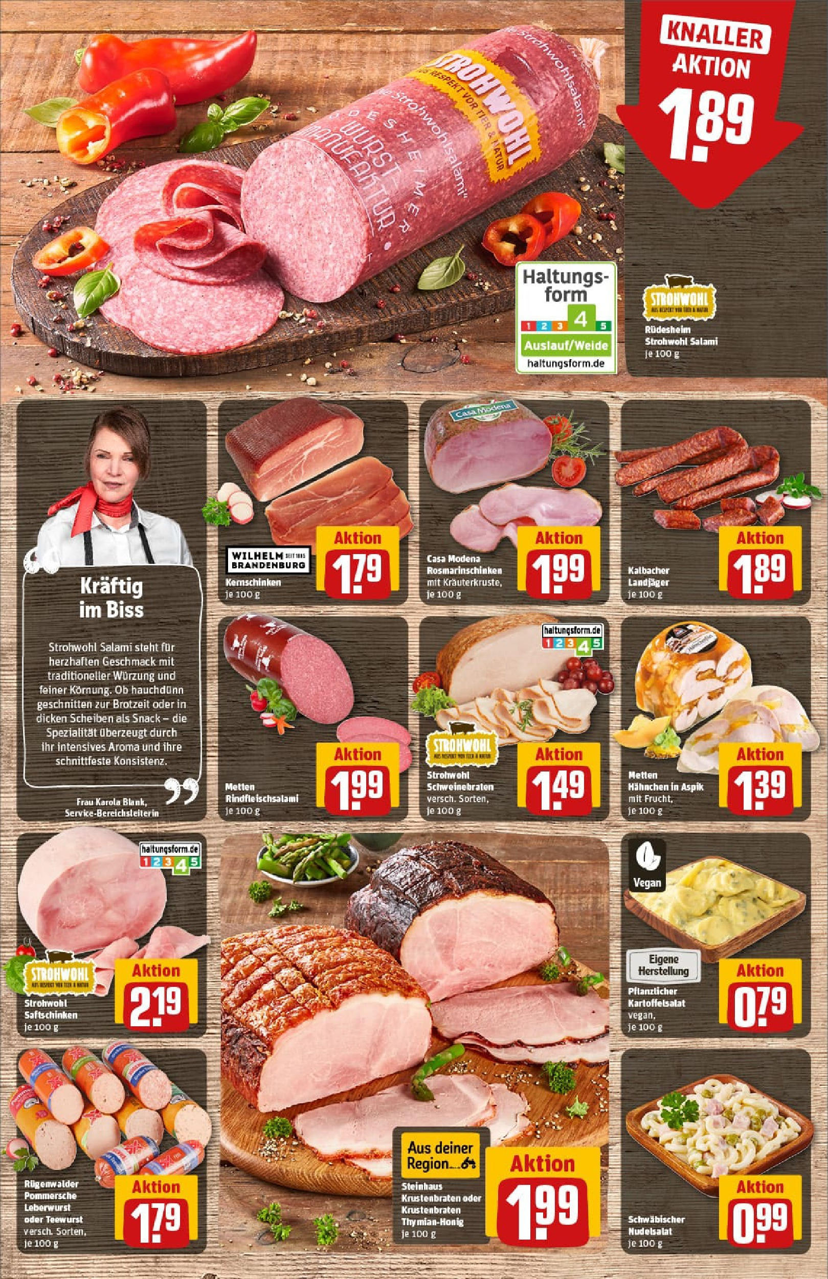 REWE Prospekt ab 03.08.2025 zum Blättern » Angebote | Seite: 12 | Produkte: Hahnchen, Krustenbraten, Pasta, Salami REWE Prospekt ab 03.08.2025 zum Blättern » Angebote | Seite: 12 | Produkte: Hahnchen, Krustenbraten, Pasta, Salami