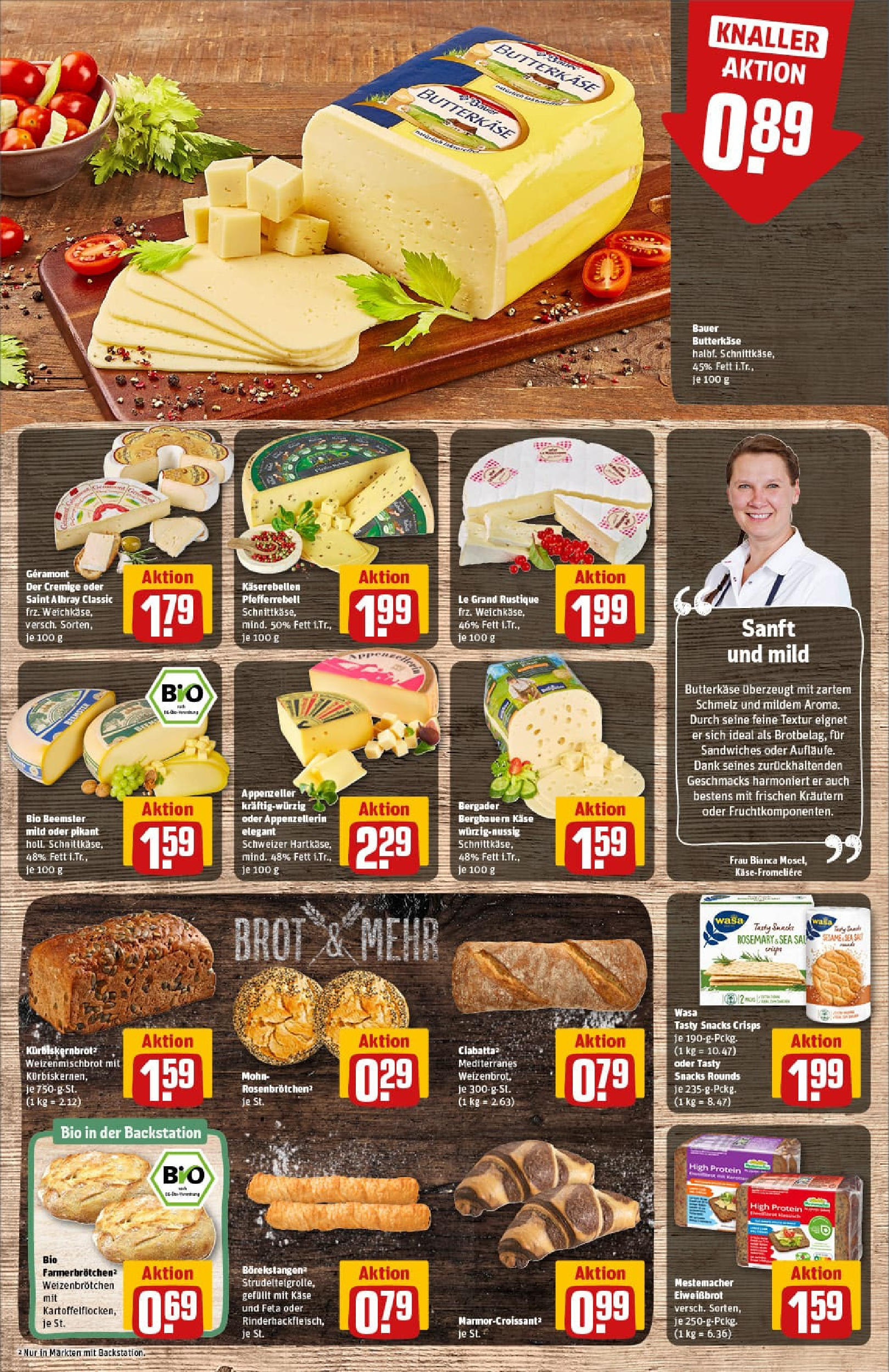 REWE Prospekt ab 03.08.2025 zum Blättern » Angebote | Seite: 13 | Produkte: Geramont, Feta, Croissant, Brot REWE Prospekt ab 03.08.2025 zum Blättern » Angebote | Seite: 13 | Produkte: Geramont, Feta, Croissant, Brot