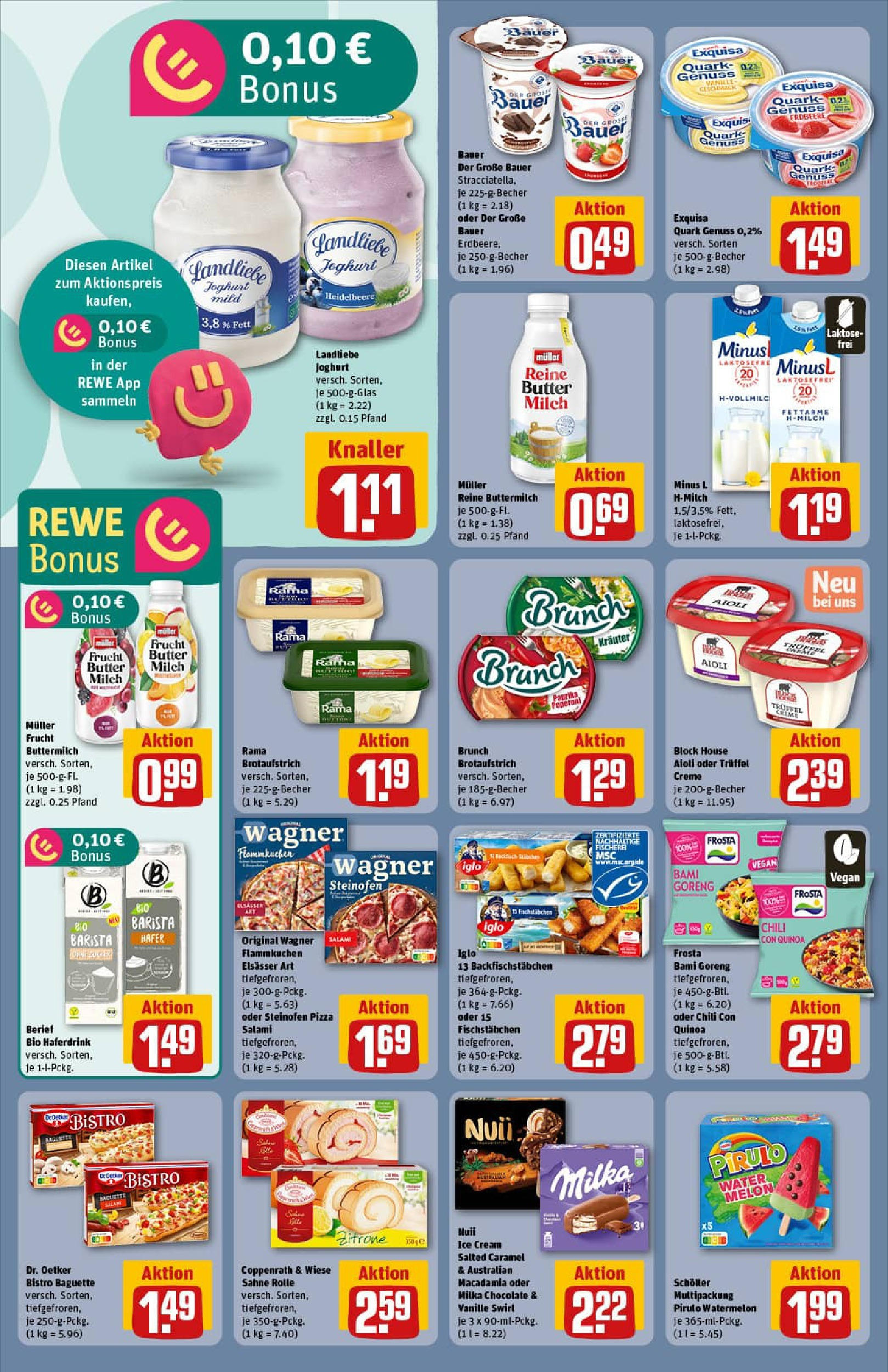 REWE Prospekt ab 03.08.2025 zum Blättern » Angebote | Seite: 16 | Produkte: Buttermilch, Frosta, Haferdrink, Zitrone REWE Prospekt ab 03.08.2025 zum Blättern » Angebote | Seite: 16 | Produkte: Buttermilch, Frosta, Haferdrink, Zitrone