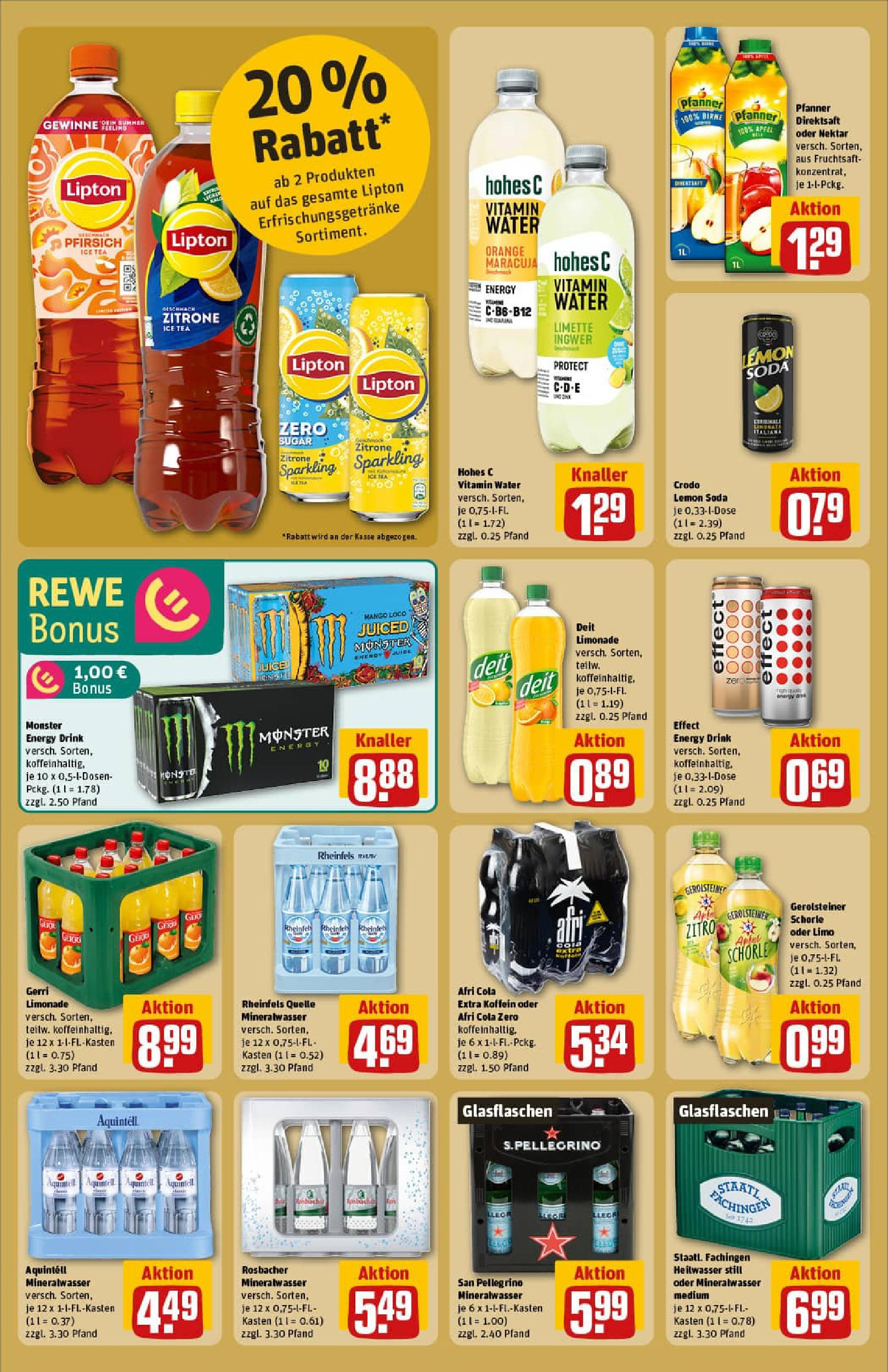 REWE Prospekt ab 03.08.2025 zum Blättern » Angebote | Seite: 20 | Produkte: Energy, Staatl fachingen, Pfirsich, Gerolsteiner REWE Prospekt ab 03.08.2025 zum Blättern » Angebote | Seite: 20 | Produkte: Energy, Staatl fachingen, Pfirsich, Gerolsteiner