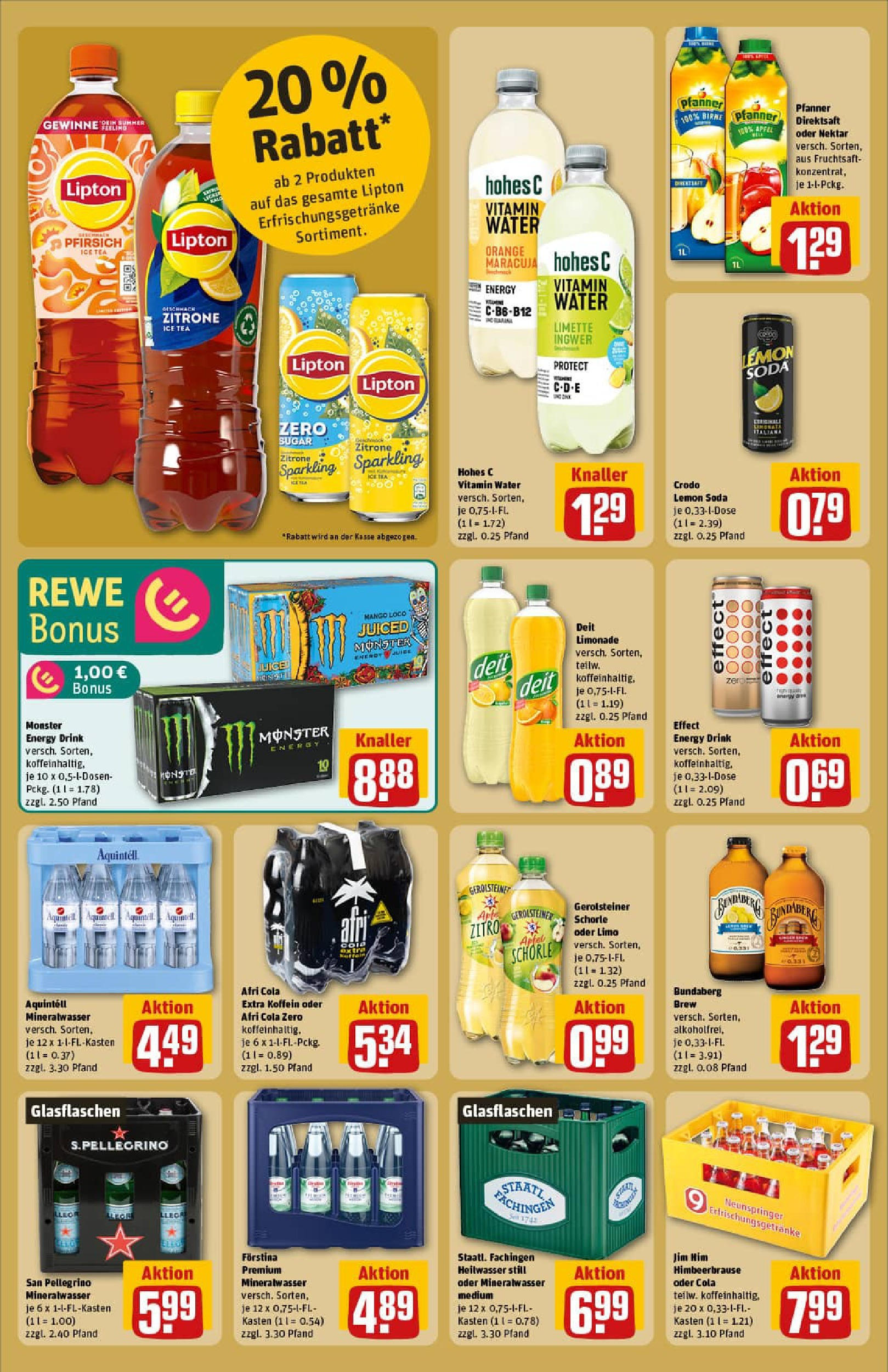 REWE Prospekt ab 03.08.2025 zum Blättern » Angebote | Seite: 22 | Produkte: Energy, Monster, Pfirsich, Limette