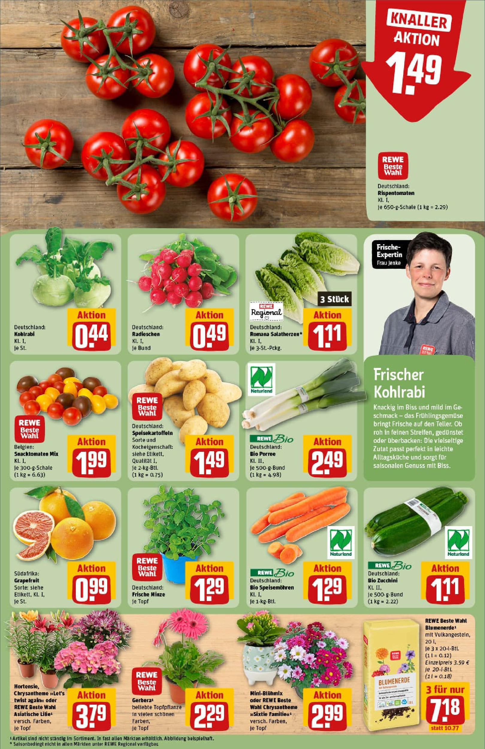 REWE Prospekt ab 03.08.2025 zum Blättern » Angebote | Seite: 7 | Produkte: Kohlrabi, Blumenerde, Grapefruit, Zucchini REWE Prospekt ab 03.08.2025 zum Blättern » Angebote | Seite: 7 | Produkte: Kohlrabi, Blumenerde, Grapefruit, Zucchini