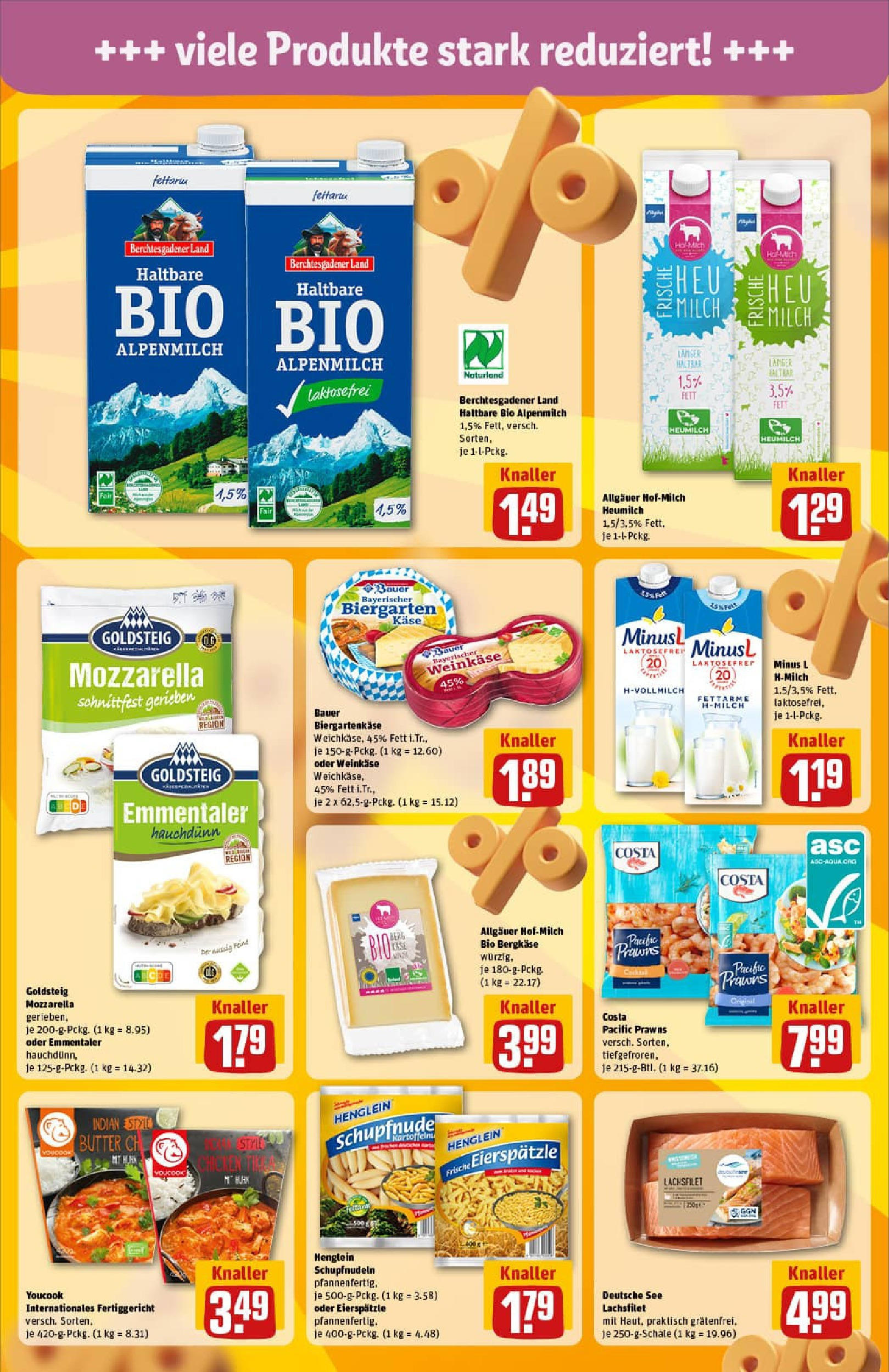 REWE Prospekt ab 03.08.2025 zum Blättern » Angebote | Seite: 19 | Produkte: Youcook, Milch, Butter, Käse