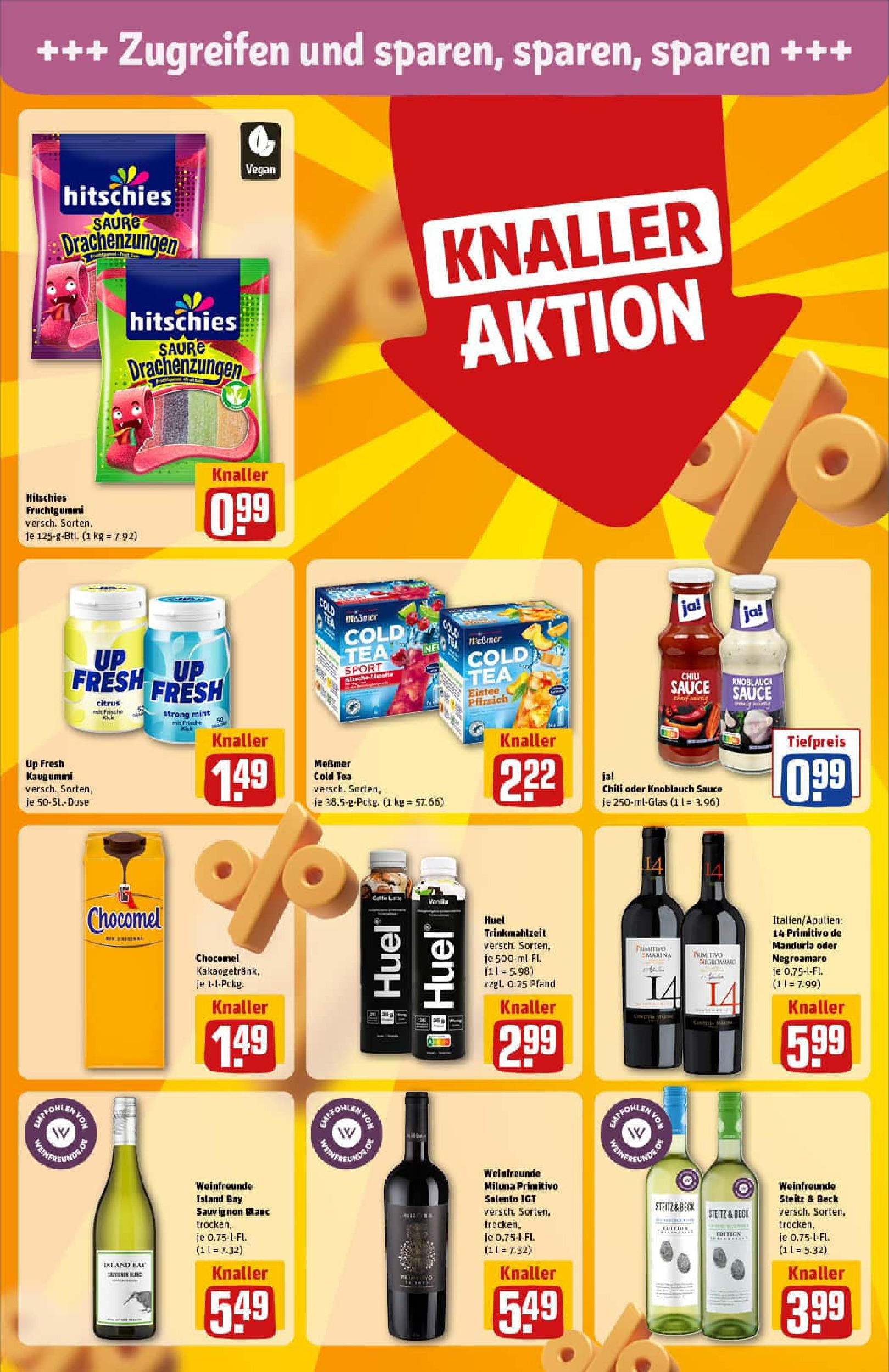 REWE Prospekt ab 03.08.2025 zum Blättern » Angebote | Seite: 20 | Produkte: Messmer, Knoblauch, Pfirsich, Chocomel