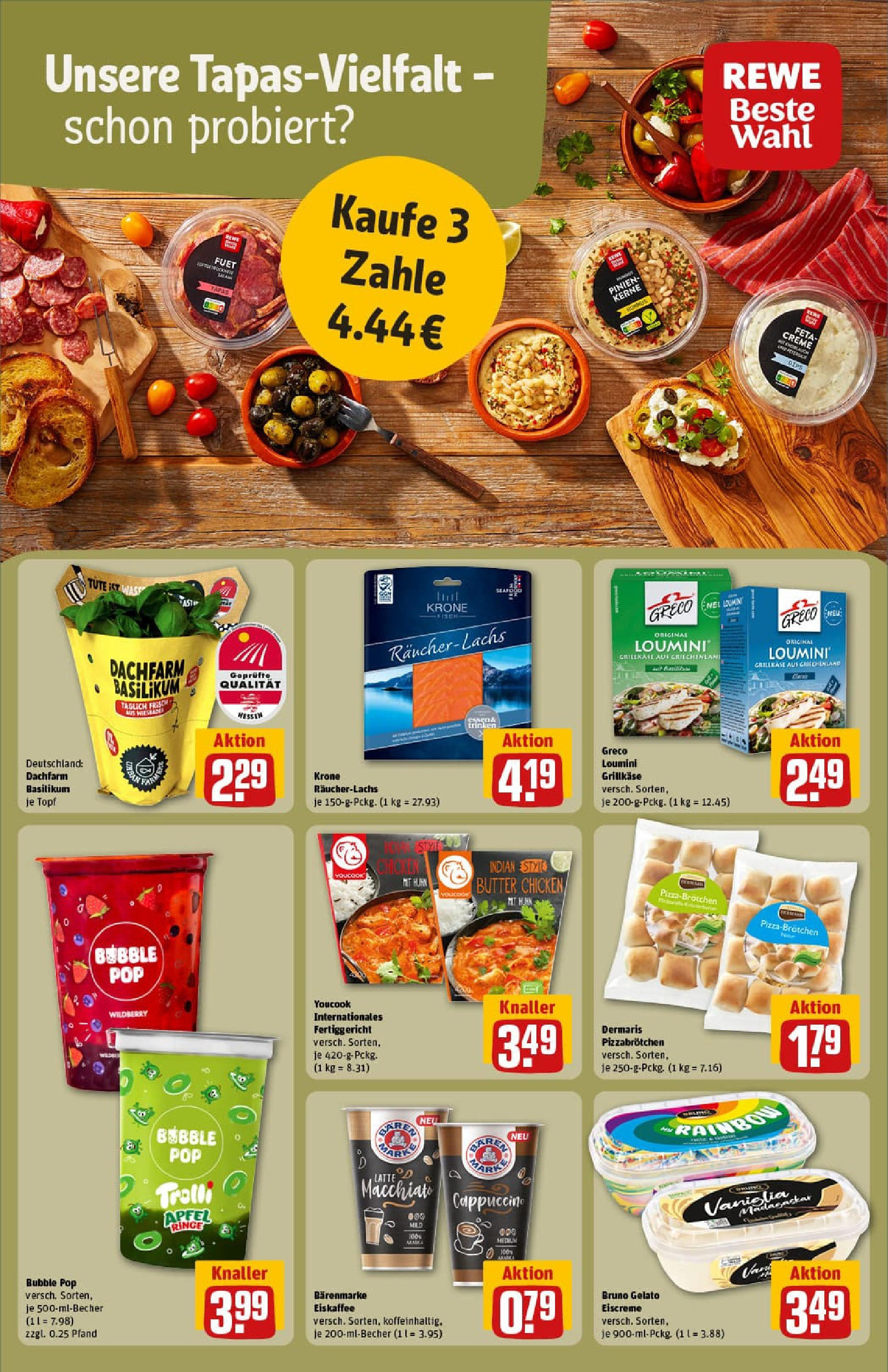 REWE Prospekt ab 03.08.2025 zum Blättern » Angebote | Seite: 18 | Produkte: Youcook, Butter, Eiscreme, Lachs REWE Prospekt ab 03.08.2025 zum Blättern » Angebote | Seite: 18 | Produkte: Youcook, Butter, Eiscreme, Lachs